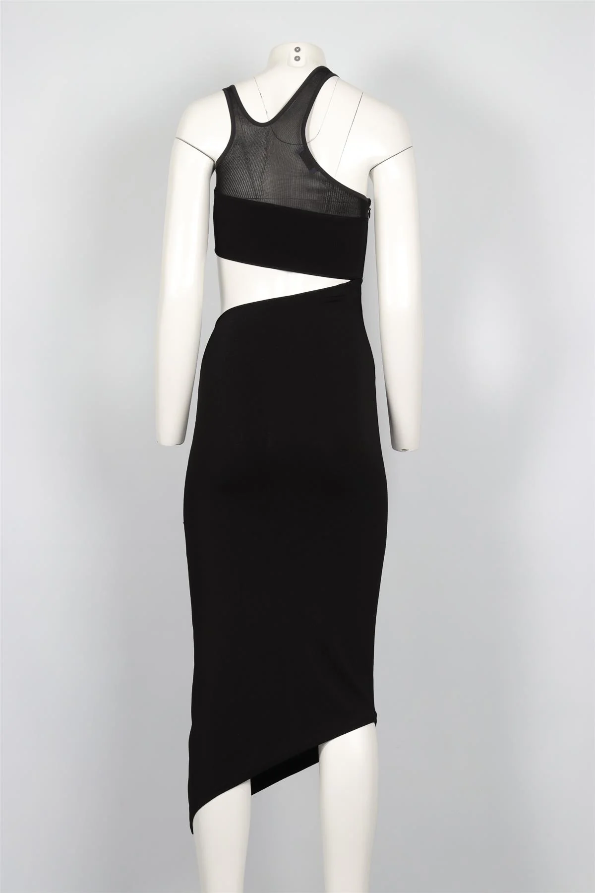 MUGLER BLACK KNIT MIDI DRESS SMALL - Image 4