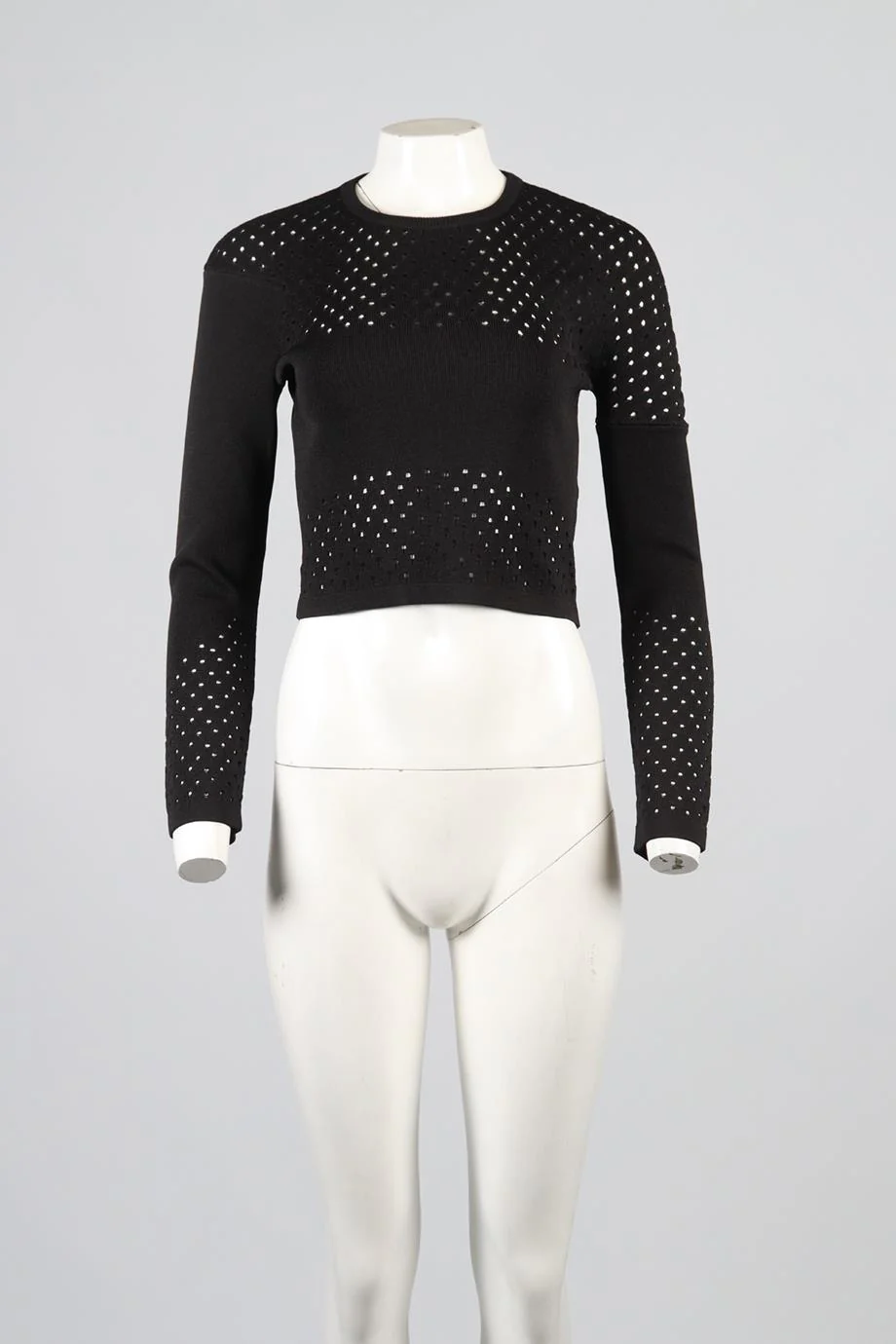 MUGLER CROPPED KNIT TOP MEDIUM - Image 2