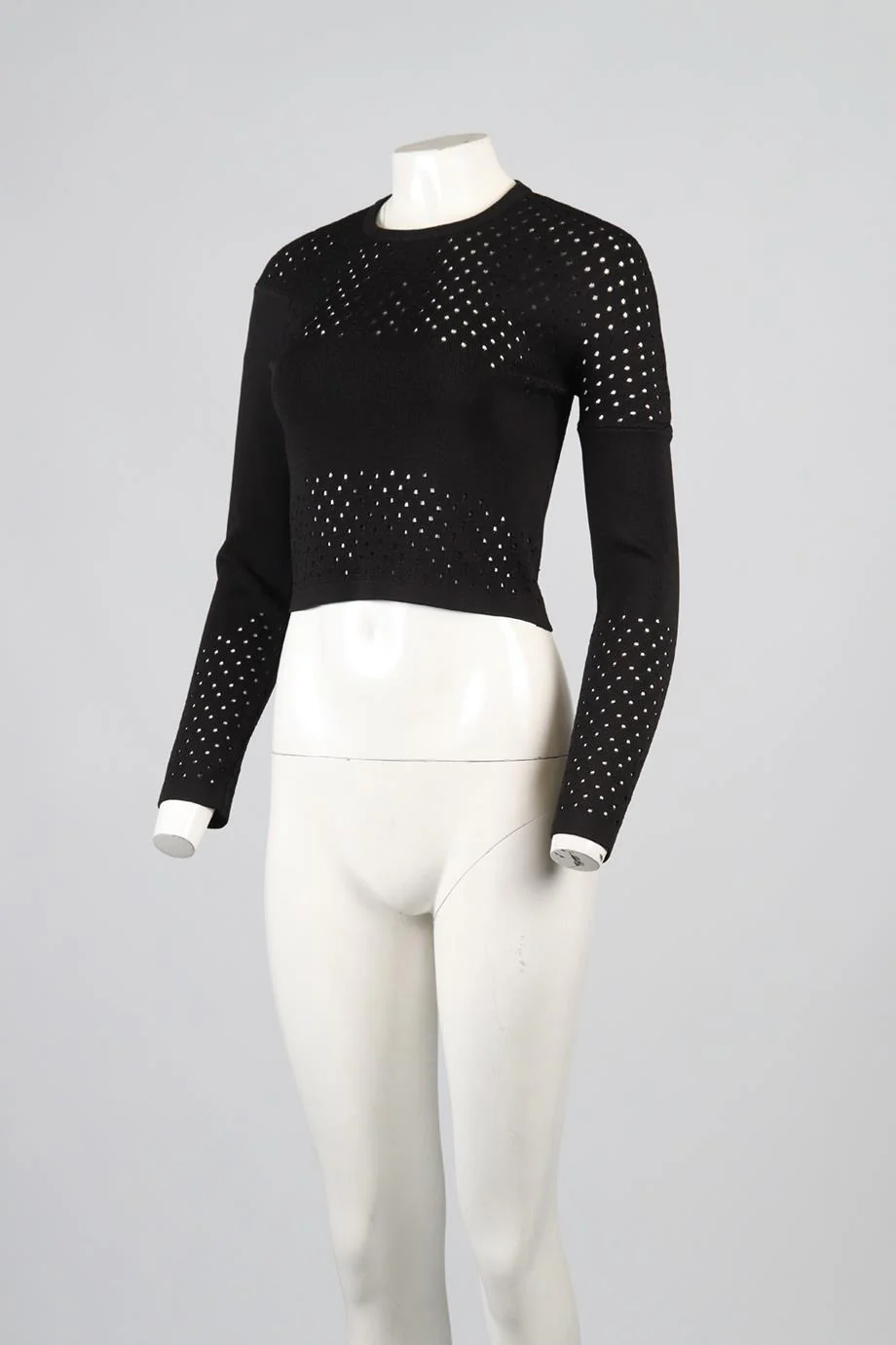 MUGLER CROPPED KNIT TOP MEDIUM - Image 3