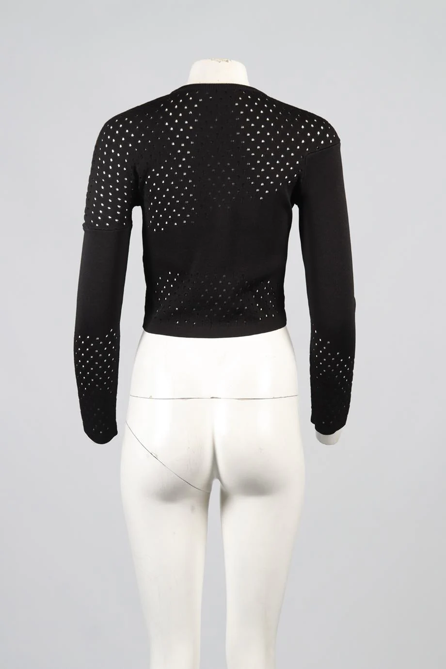 MUGLER CROPPED KNIT TOP MEDIUM - Image 4