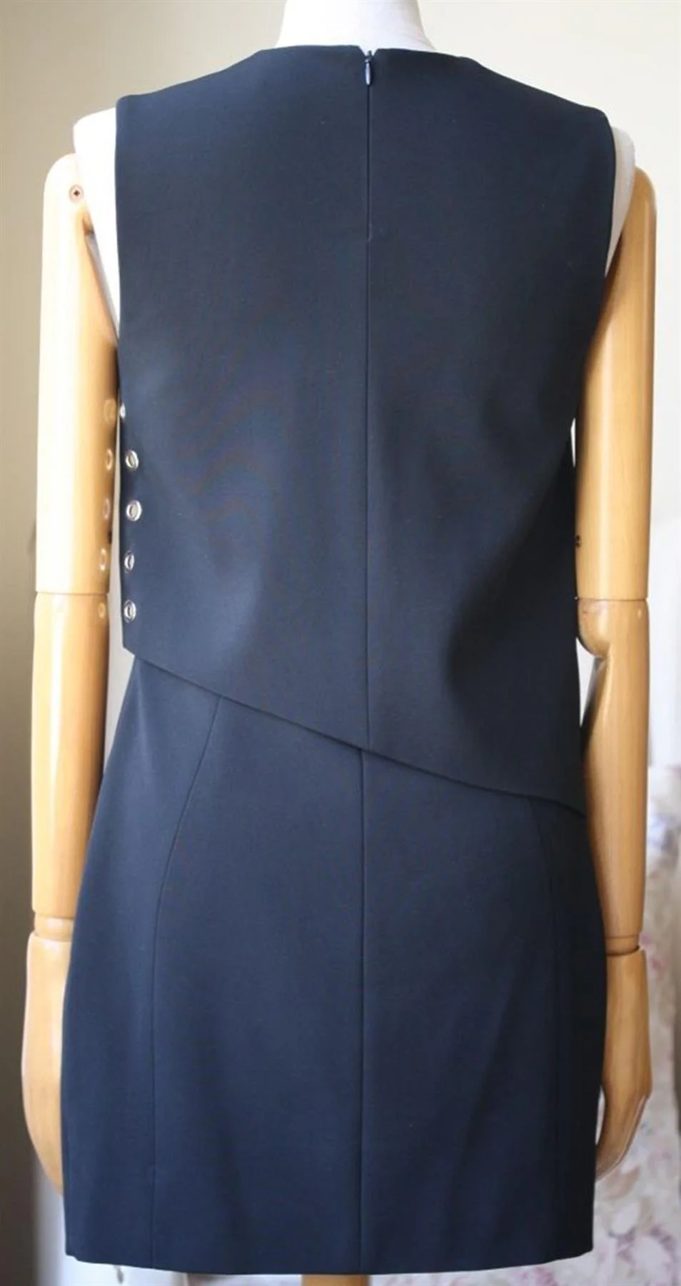 MUGLER LAYERED EYELET MINI DRESS FR 38 UK 10 - Image 5