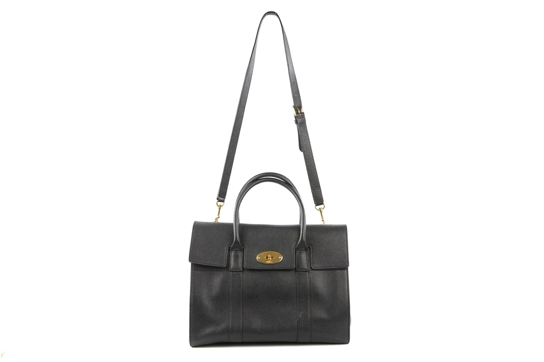 MULBERRY BLACK BAYSWATER LEATHER TOTE BAG - Image 3