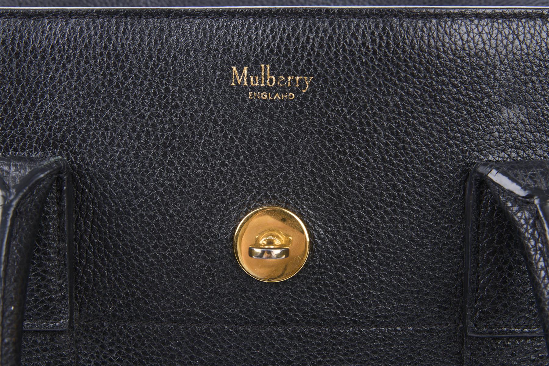 MULBERRY BLACK BAYSWATER LEATHER TOTE BAG - Image 9