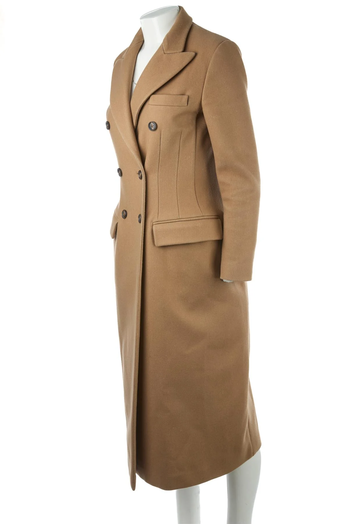 MULBERRY BROWN WOOL COAT IT 44 UK 12 - Image 3