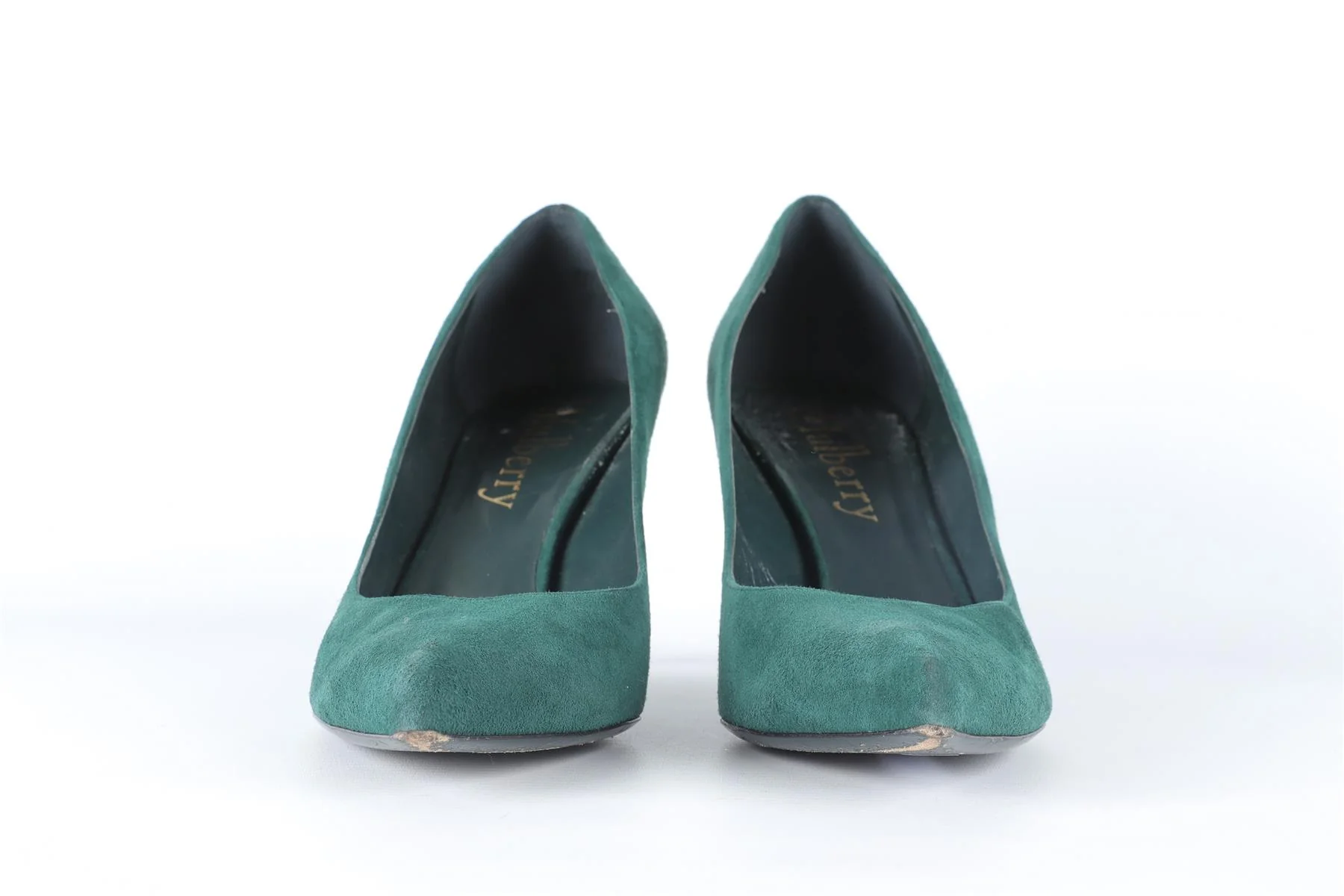 MULBERRY GREEN SUEDE PUMPS EU 40 UK 7 US 10 - Image 3