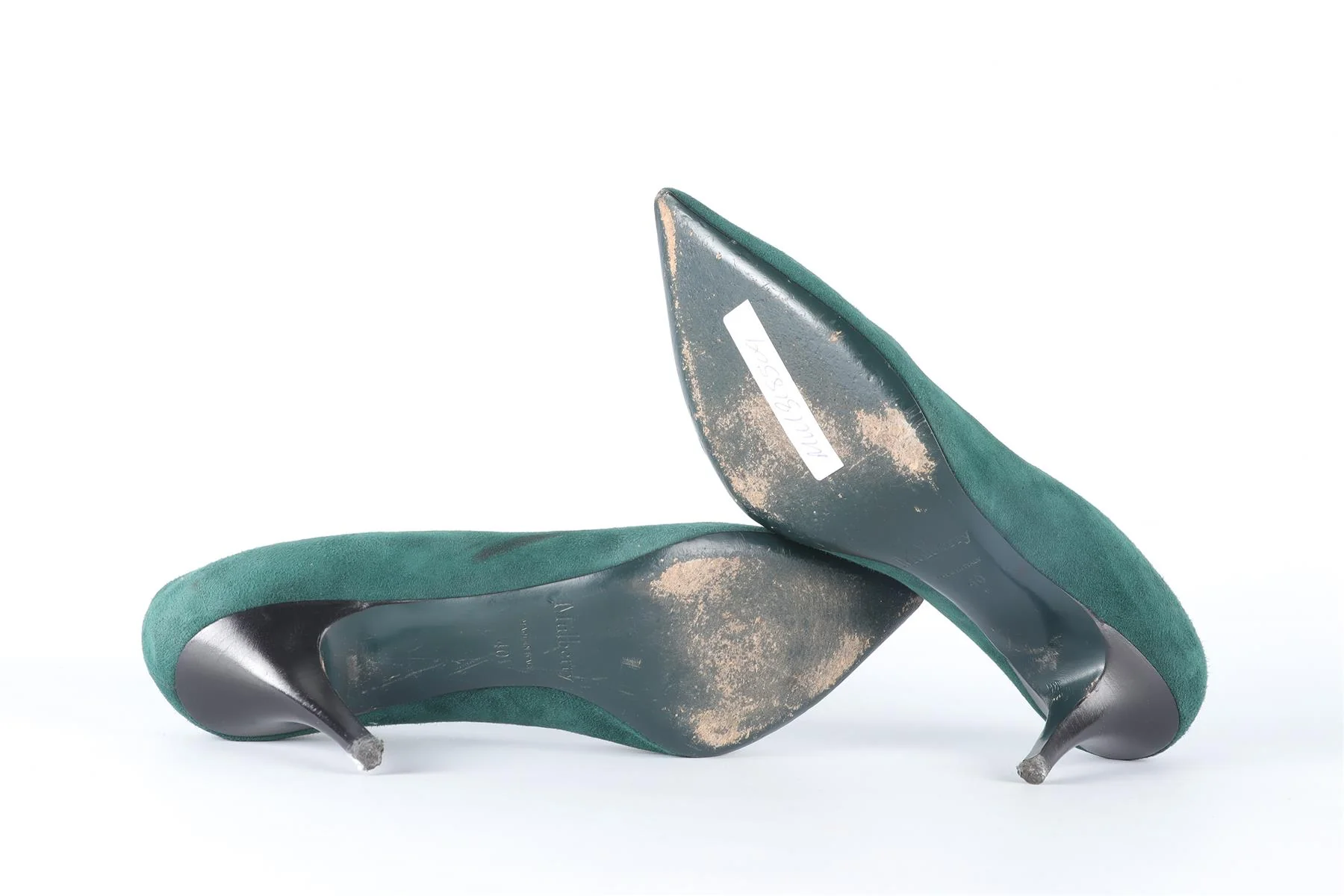 MULBERRY GREEN SUEDE PUMPS EU 40 UK 7 US 10 - Image 6