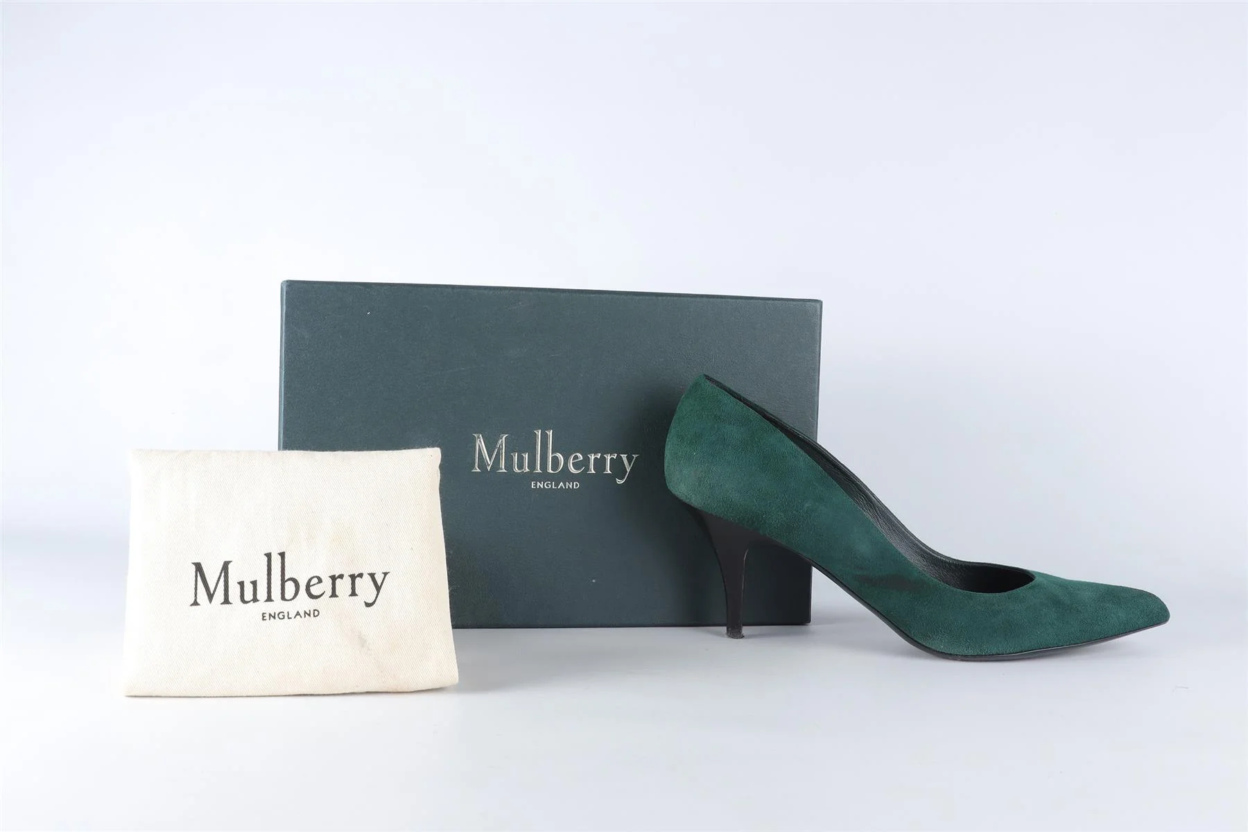 MULBERRY GREEN SUEDE PUMPS EU 40 UK 7 US 10 - Image 7