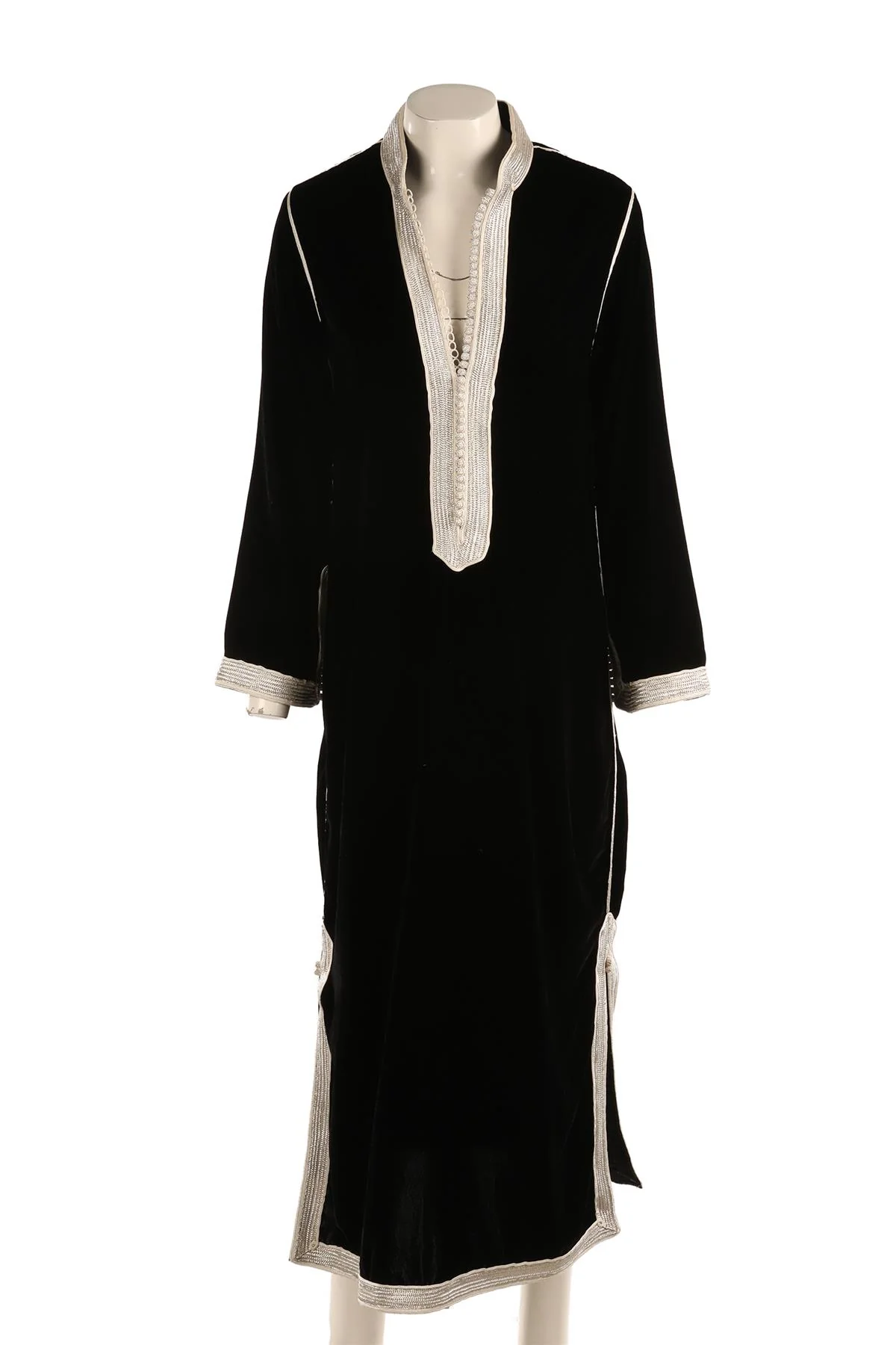 MUZUNGI SISTERS BLACK VELVET MAXI DRESS SMALL - Image 2