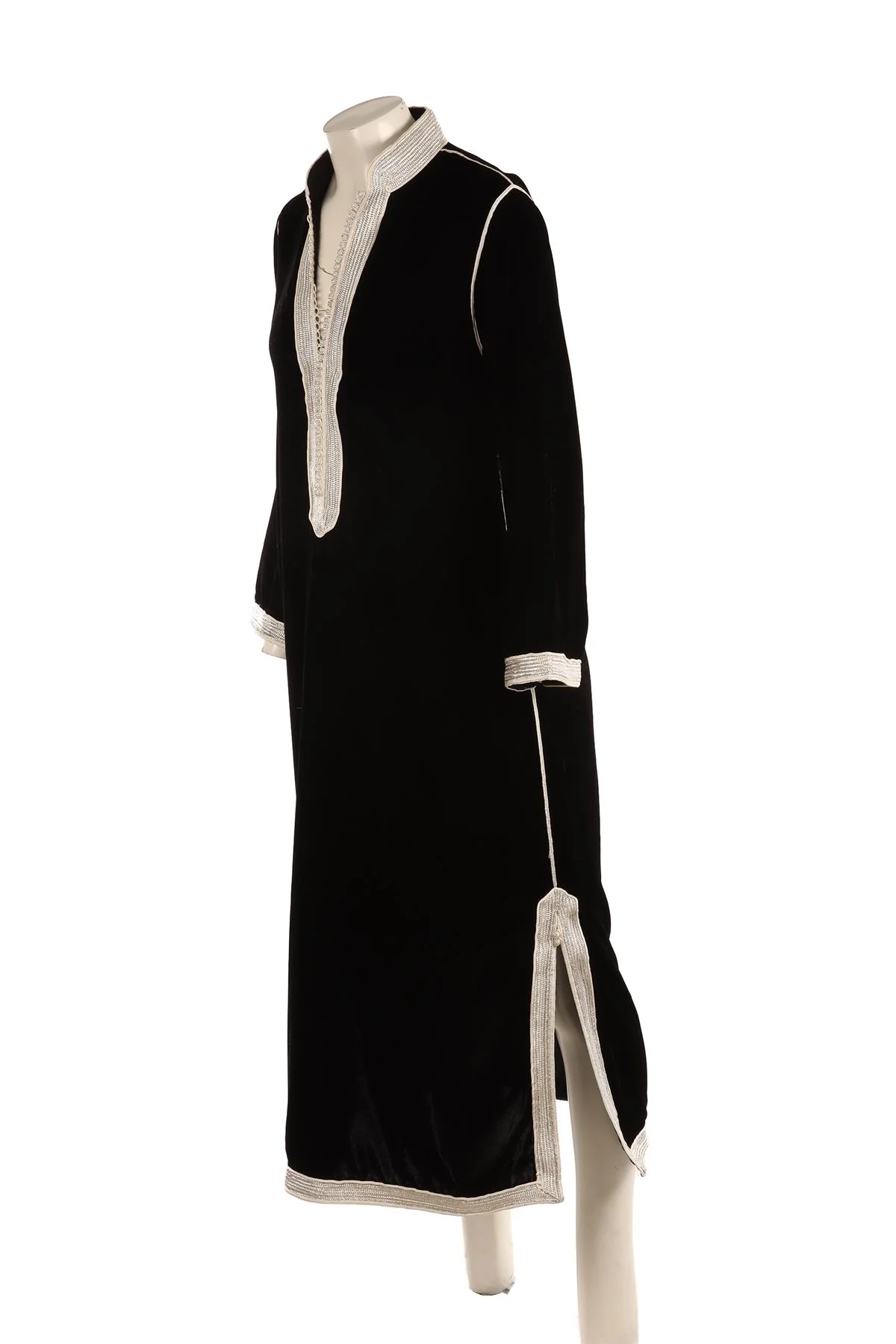 MUZUNGI SISTERS BLACK VELVET MAXI DRESS SMALL - Image 3