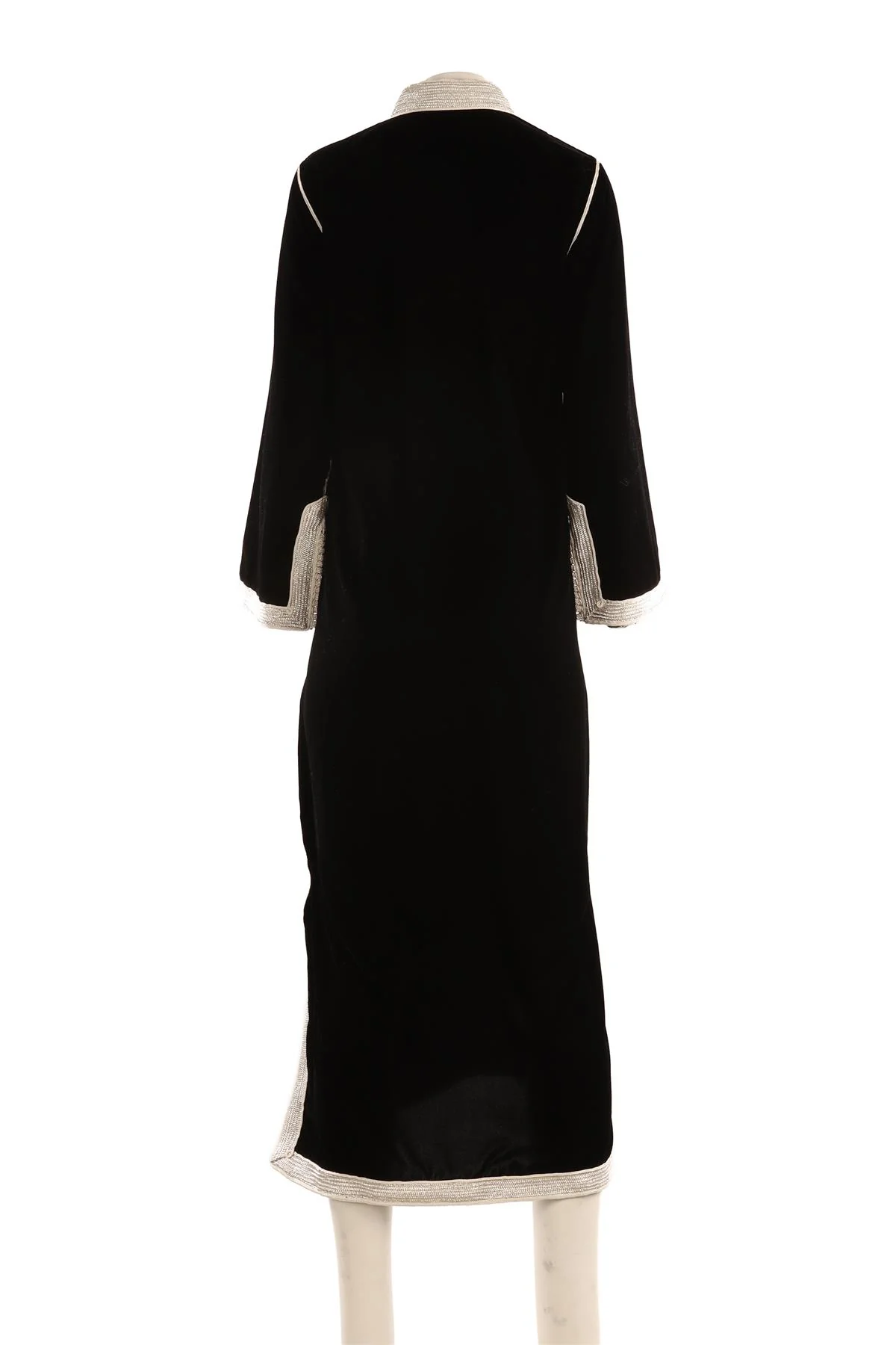 MUZUNGI SISTERS BLACK VELVET MAXI DRESS SMALL - Image 4