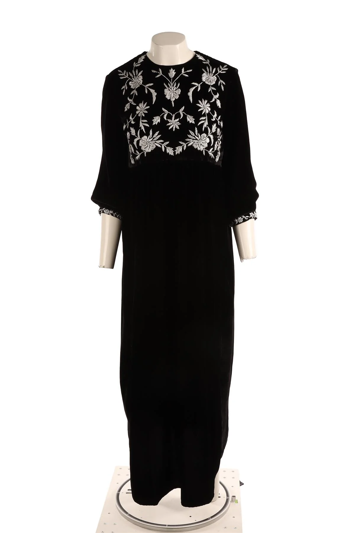 MUZUNGI SISTERS BLACK VELVET MAXI DRESS SMALL - Image 2