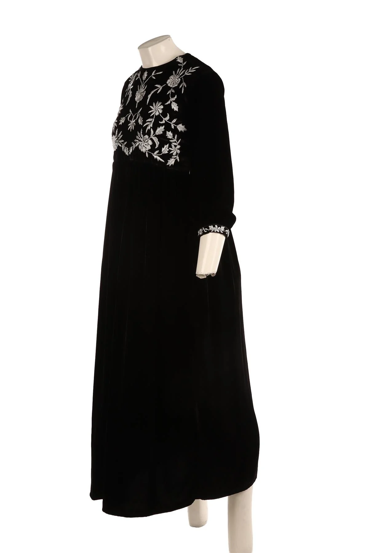 MUZUNGI SISTERS BLACK VELVET MAXI DRESS SMALL - Image 3