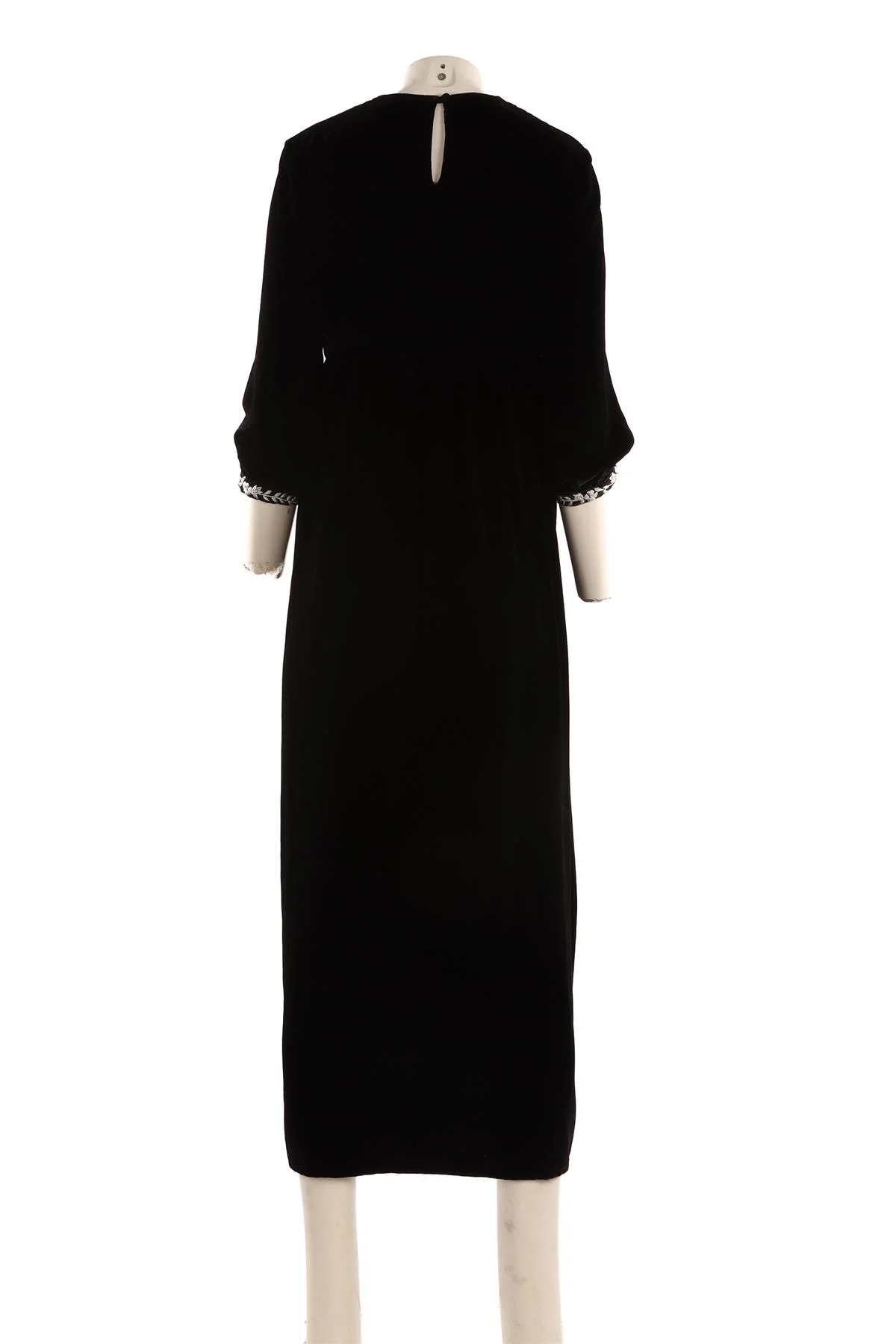 MUZUNGI SISTERS BLACK VELVET MAXI DRESS SMALL - Image 4