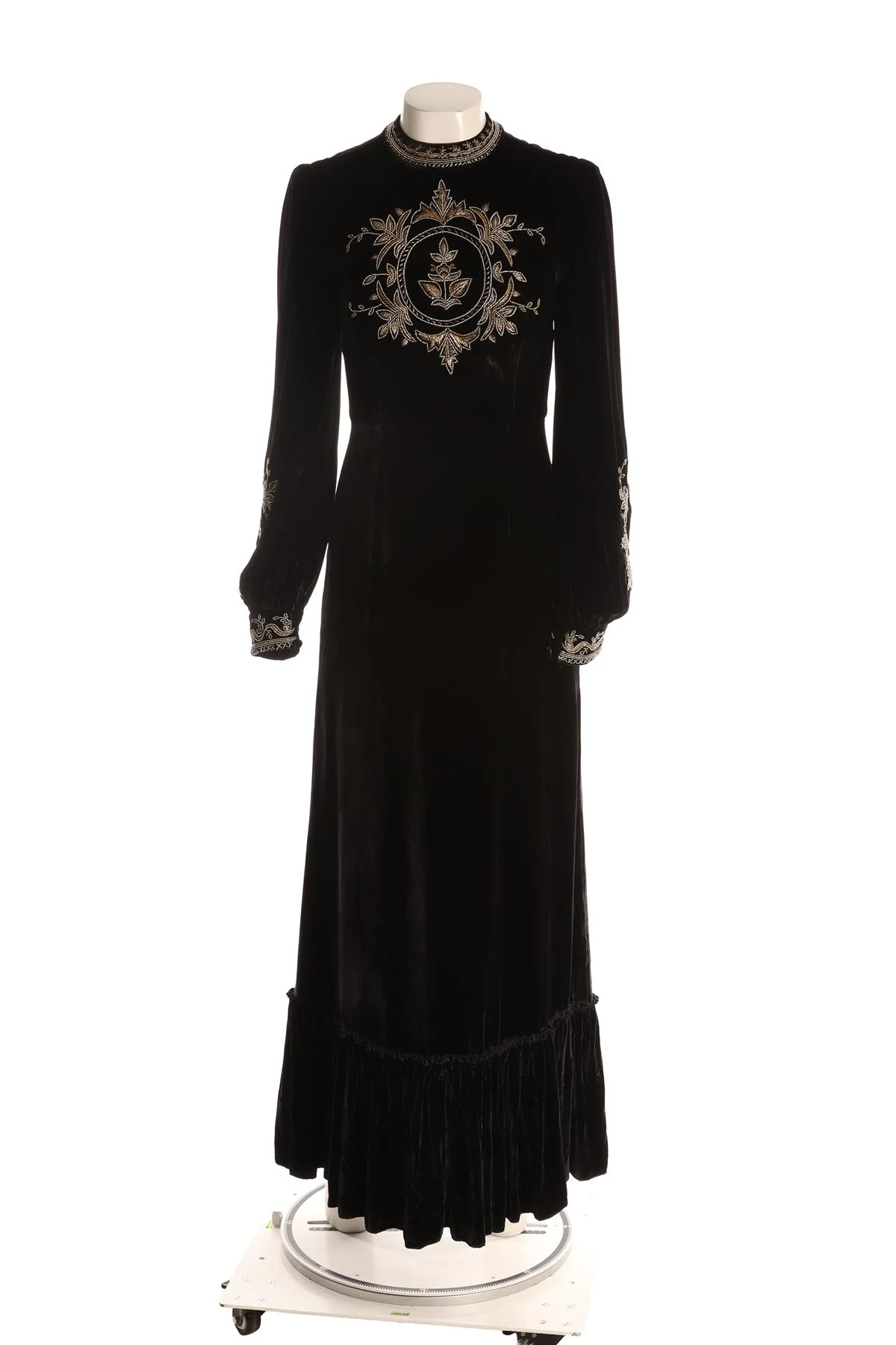 MUZUNGI SISTERS BLACK VELVET MAXI DRESS XSMALL - Image 2
