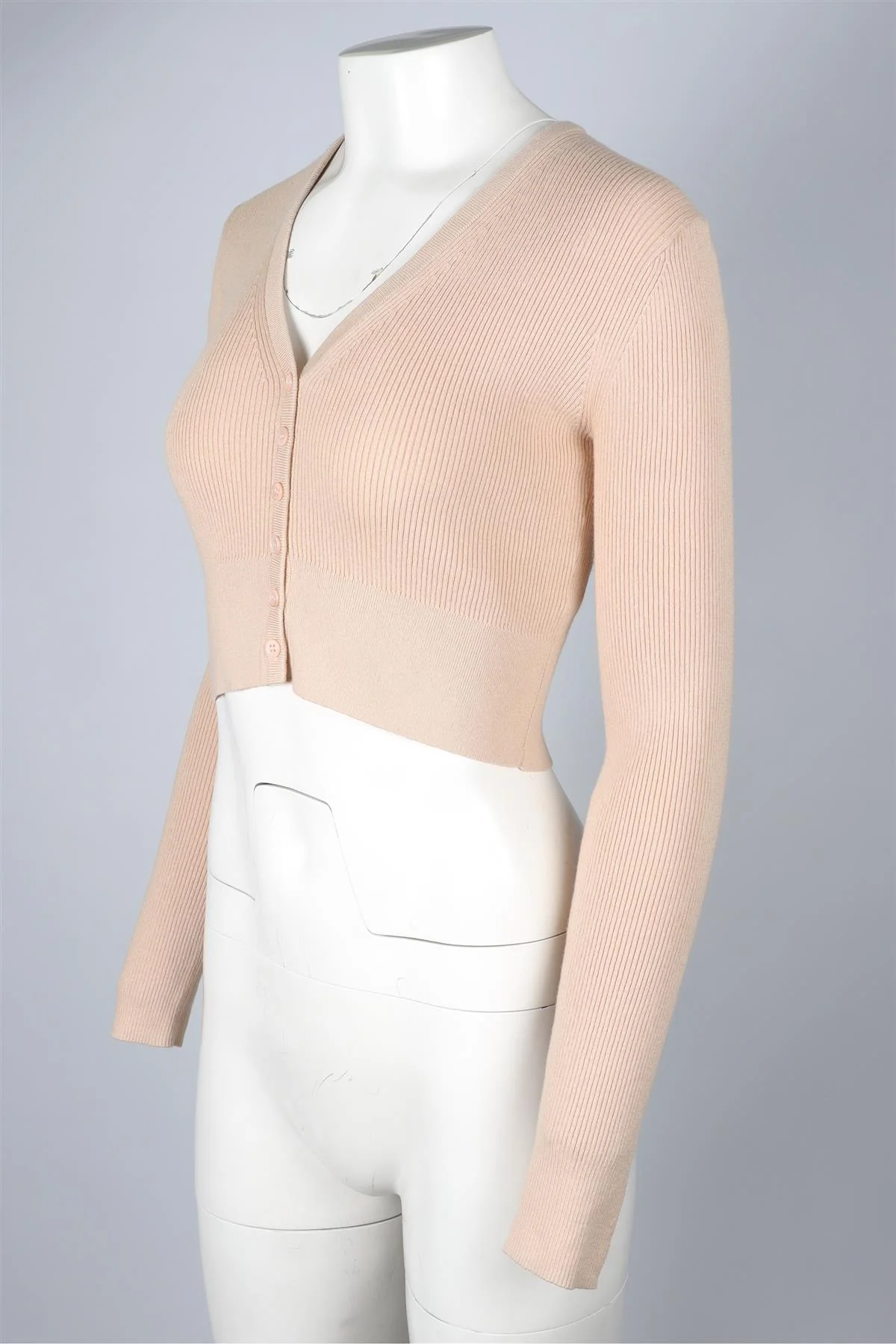NAKED CASHMERE BEIGE COTTON CARDIGAN SMALL - Image 3