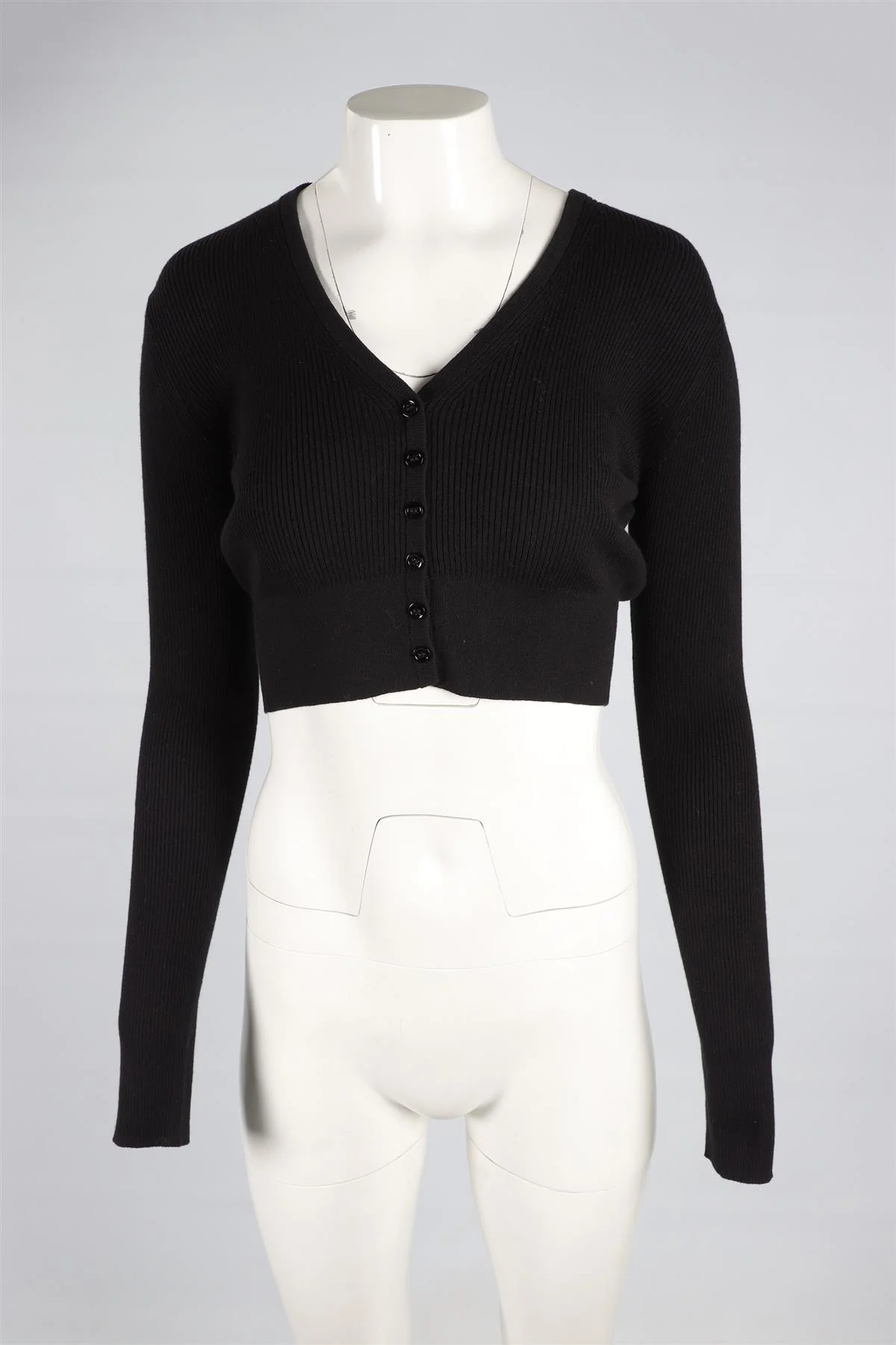 NAKED CASHMERE BLACK COTTON CARDIGAN SMALL - Image 2