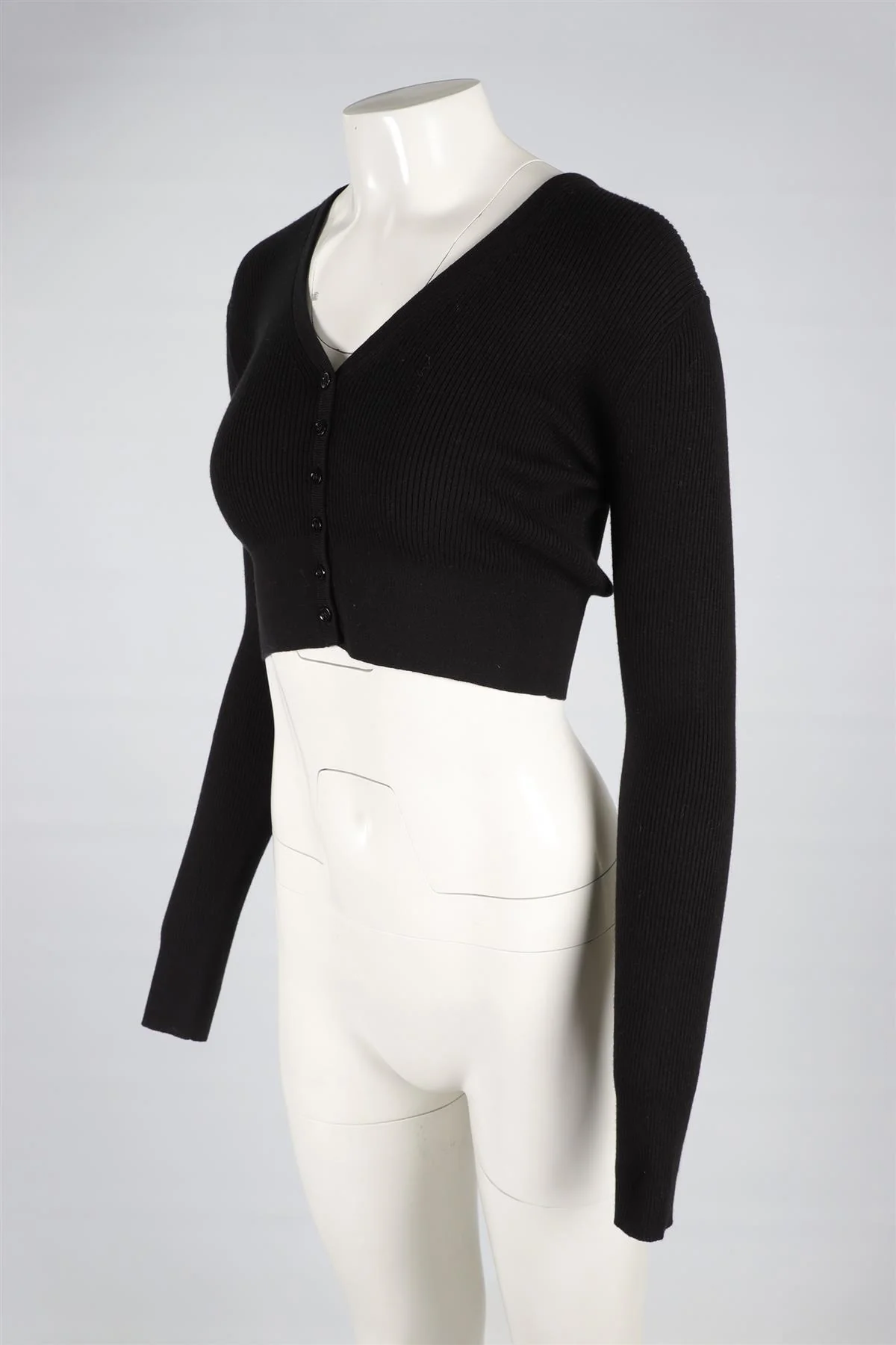 NAKED CASHMERE BLACK COTTON CARDIGAN SMALL - Image 3