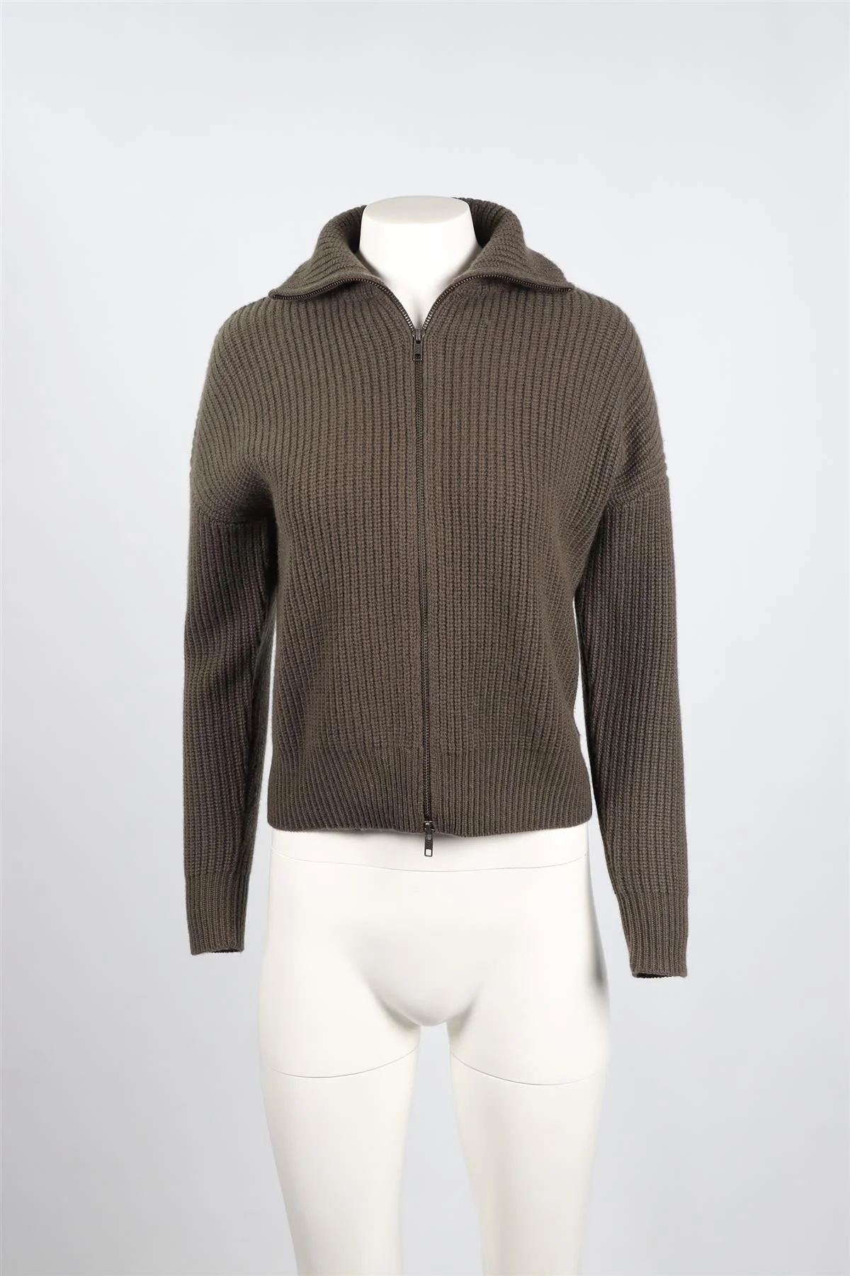 NAKED CASHMERE KHAKI WOOL CARDIGAN XSMALL - Image 2
