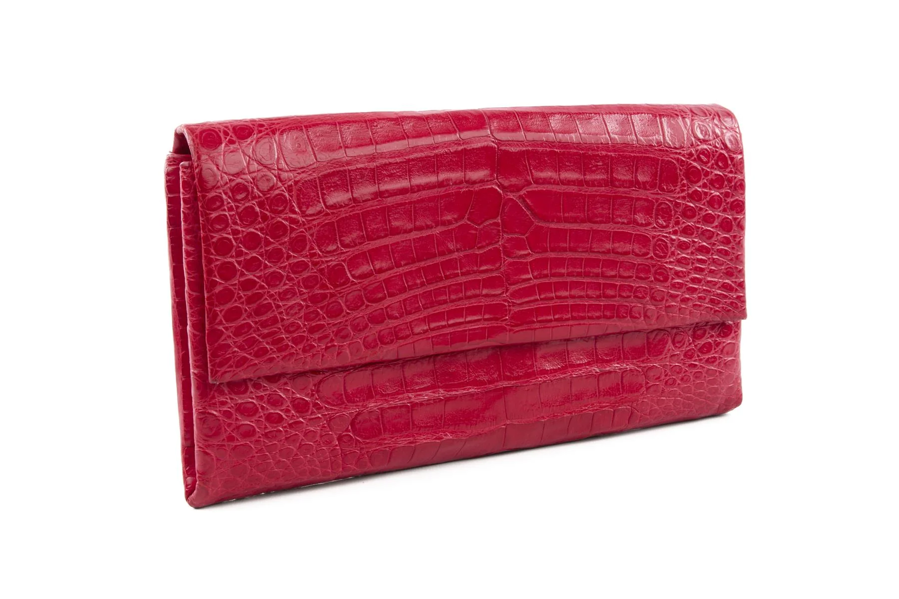 NANCY GONZALEZ RED CROCODILE CLUTCH - Image 3