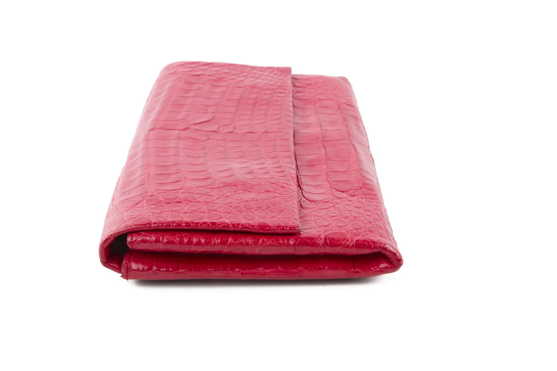 NANCY GONZALEZ RED CROCODILE CLUTCH - Image 4