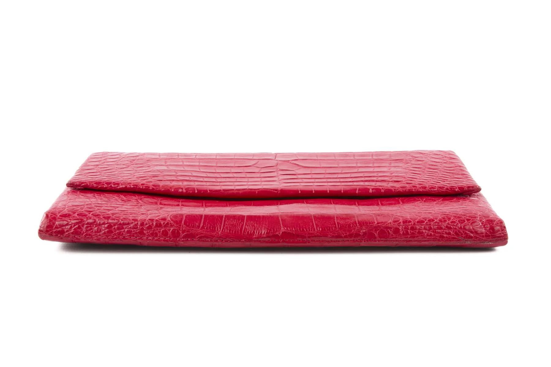 NANCY GONZALEZ RED CROCODILE CLUTCH - Image 7