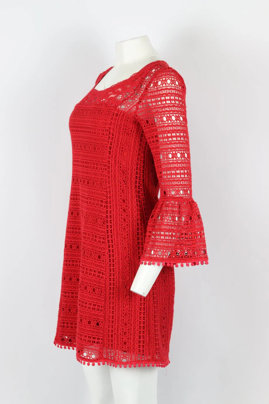 NANETTE LEPORE BRODERIE ANGLAISE COTTON DRESS US 4 UK 8 - Image 3