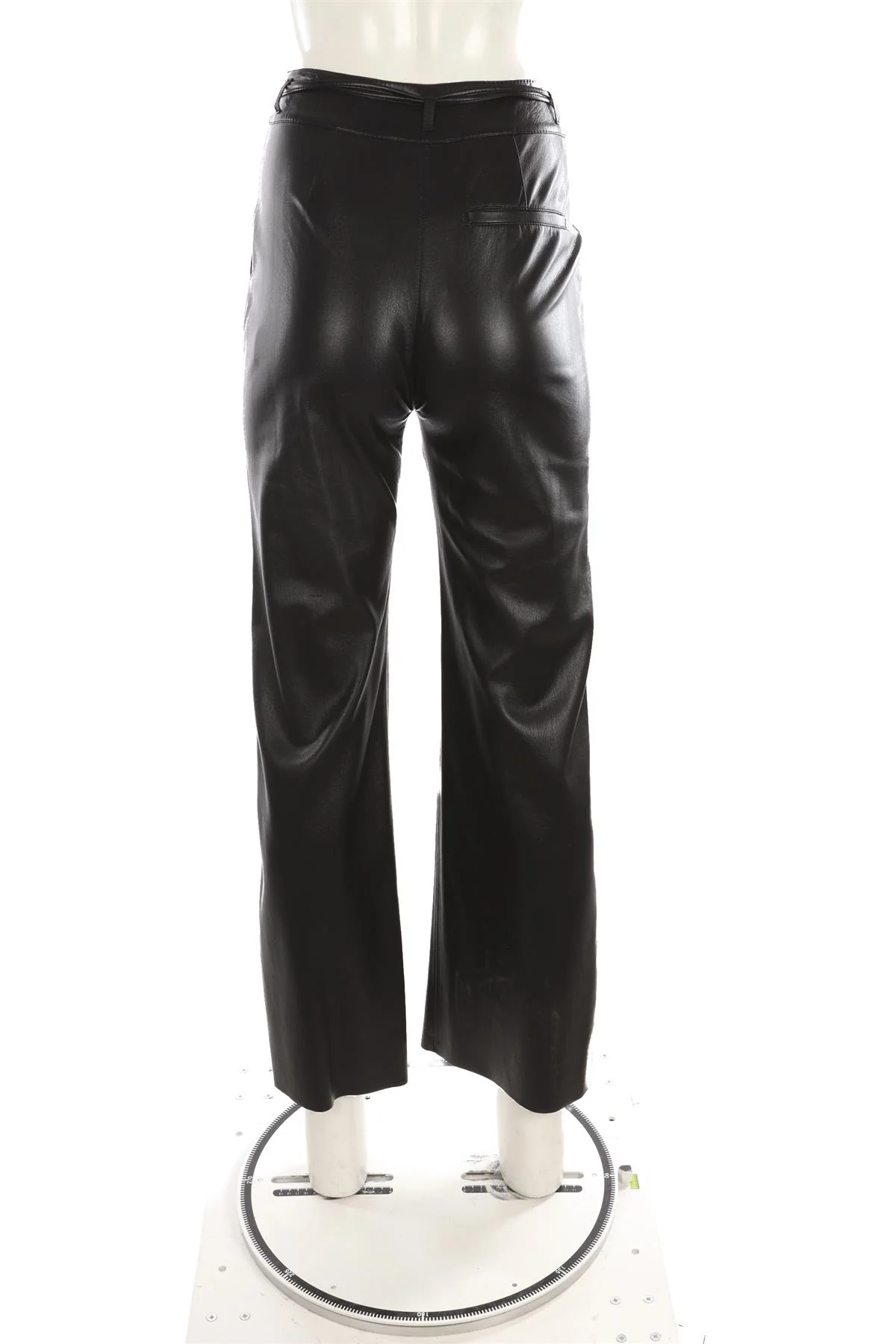NANUSHKA BLACK FAUX LEATHER STRAIGHT LEG PANTS XSMALL - Image 4