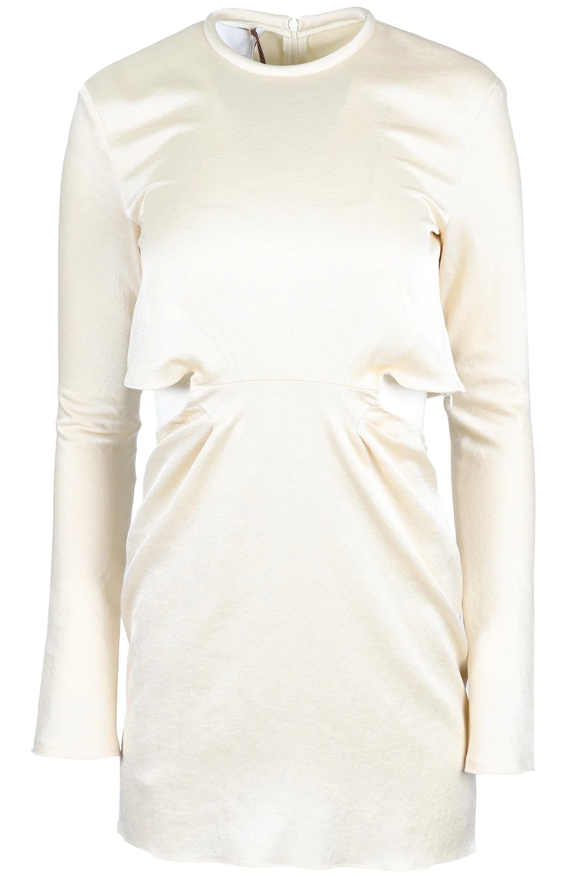 NANUSHKA CREAM SATIN MINI DRESS XSMALL - Image 5