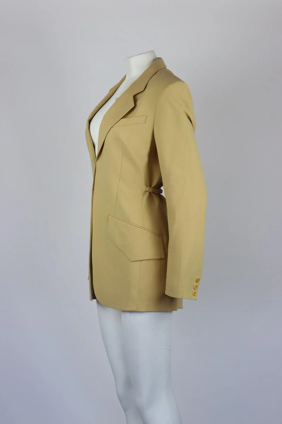 NANUSHKA GATHERED WOVEN BLAZER MEDIUM - Image 3