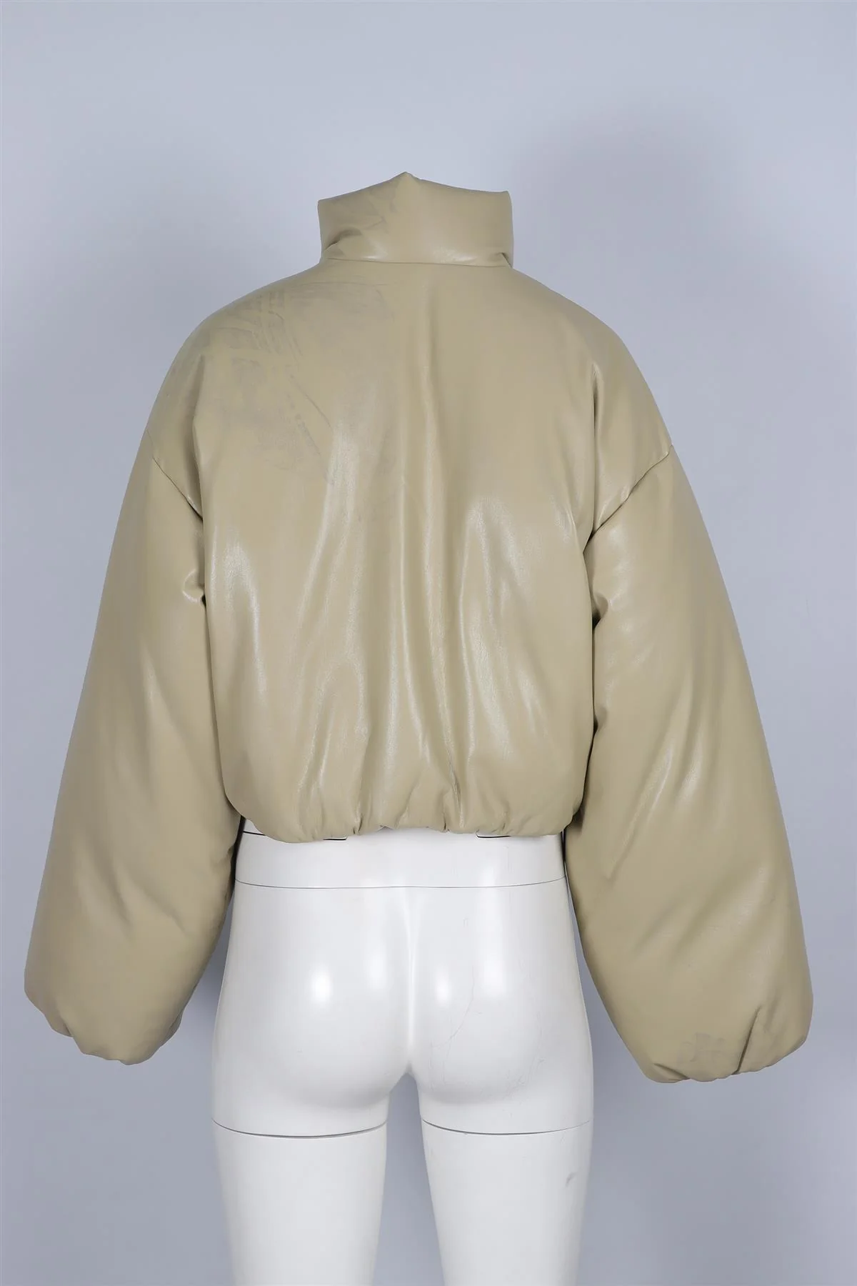 NANUSHKA GREEN FAUX LEATHER JACKET SMALL - Image 4