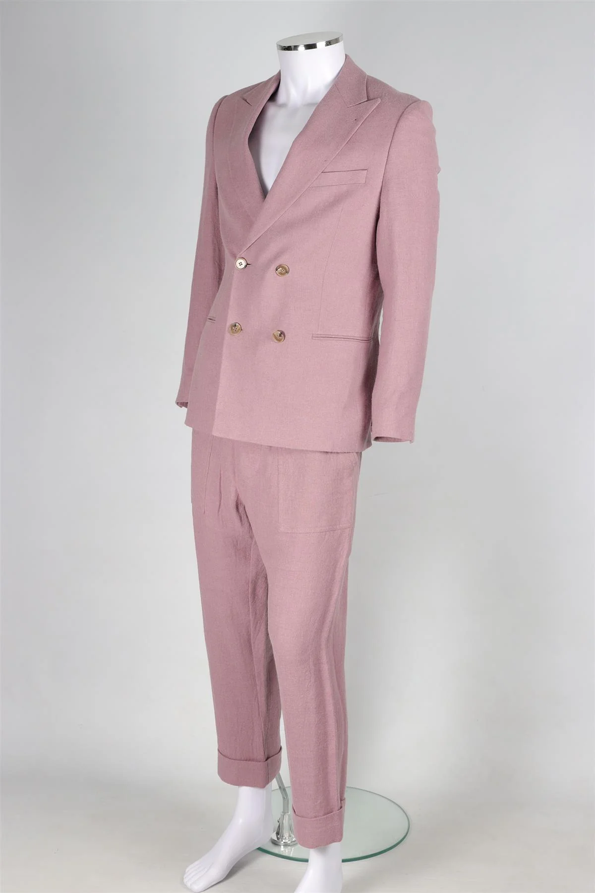 NANUSHKA PINK MEN'S RAMIE TWO PIECE SUIT EU 48 UK/US CHEST 36/W30 - Image 3