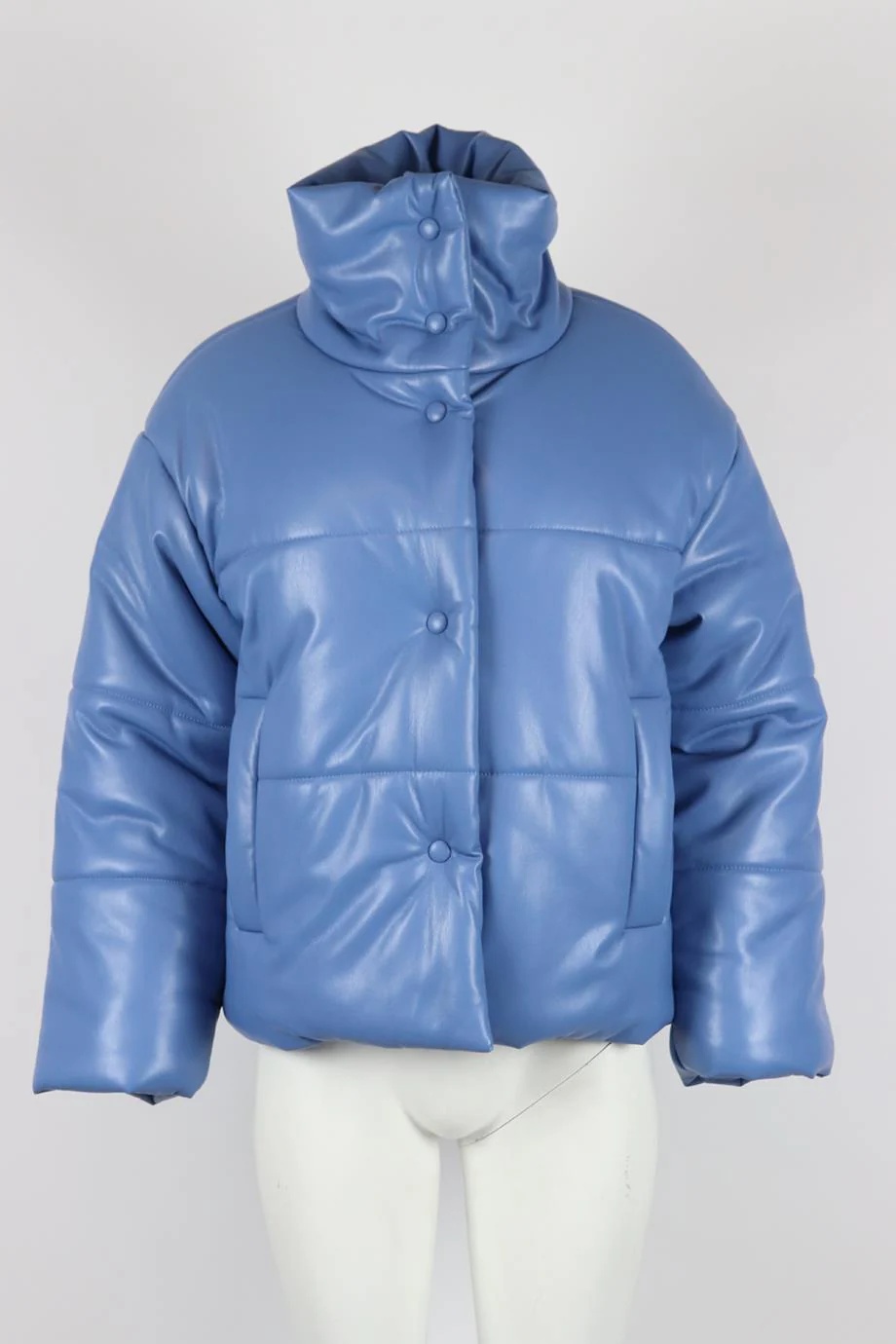 NANUSHKA QUILTED PADDED FAUX LEATHER JACKET SMALL - Image 2