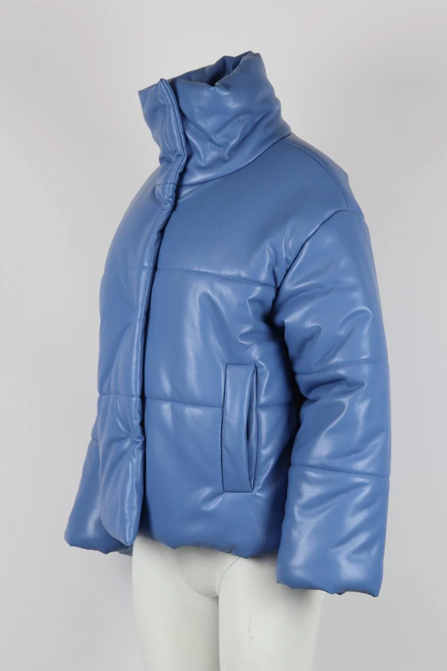 NANUSHKA QUILTED PADDED FAUX LEATHER JACKET SMALL - Image 3