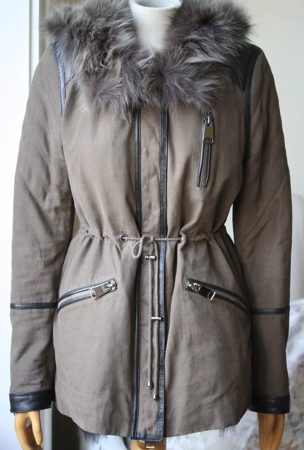 NATACHA AND VANESSA PARKA JACKET SZ 40 UK 8/10 - Image 2