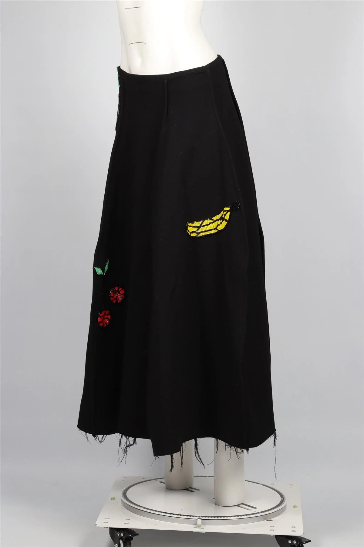 NATASHA ZINKO BLACK WOOL MAXI SKIRT IT 38 UK 6 - Image 3
