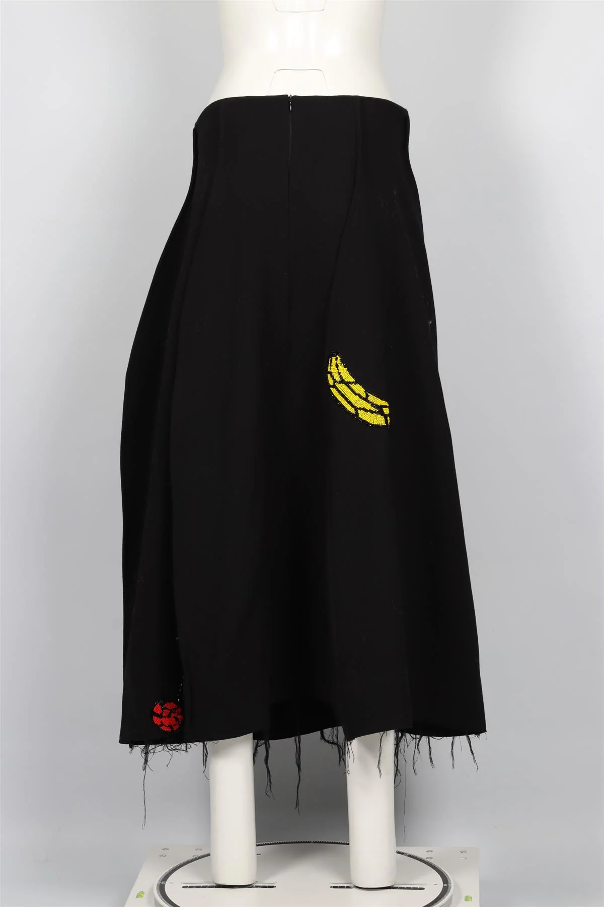 NATASHA ZINKO BLACK WOOL MAXI SKIRT IT 38 UK 6 - Image 4