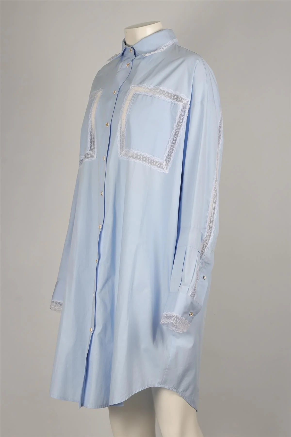 NATASHA ZINKO BLUE COTTON MIDI DRESS FR 36 UK 8 - Image 3
