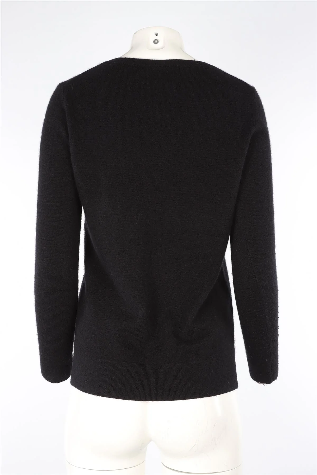 NEIMAN MARCUS BLACK CASHMERE SWEATER SMALL - Image 4