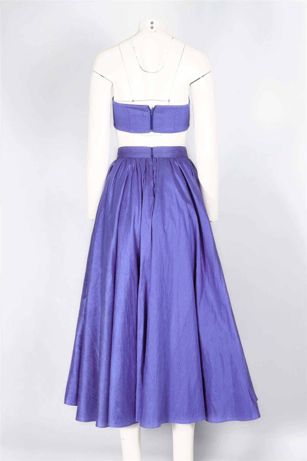 NEW ARRIVALS BLUE WOVEN TOP AND SKIRT FR 36 UK 8 - Image 5