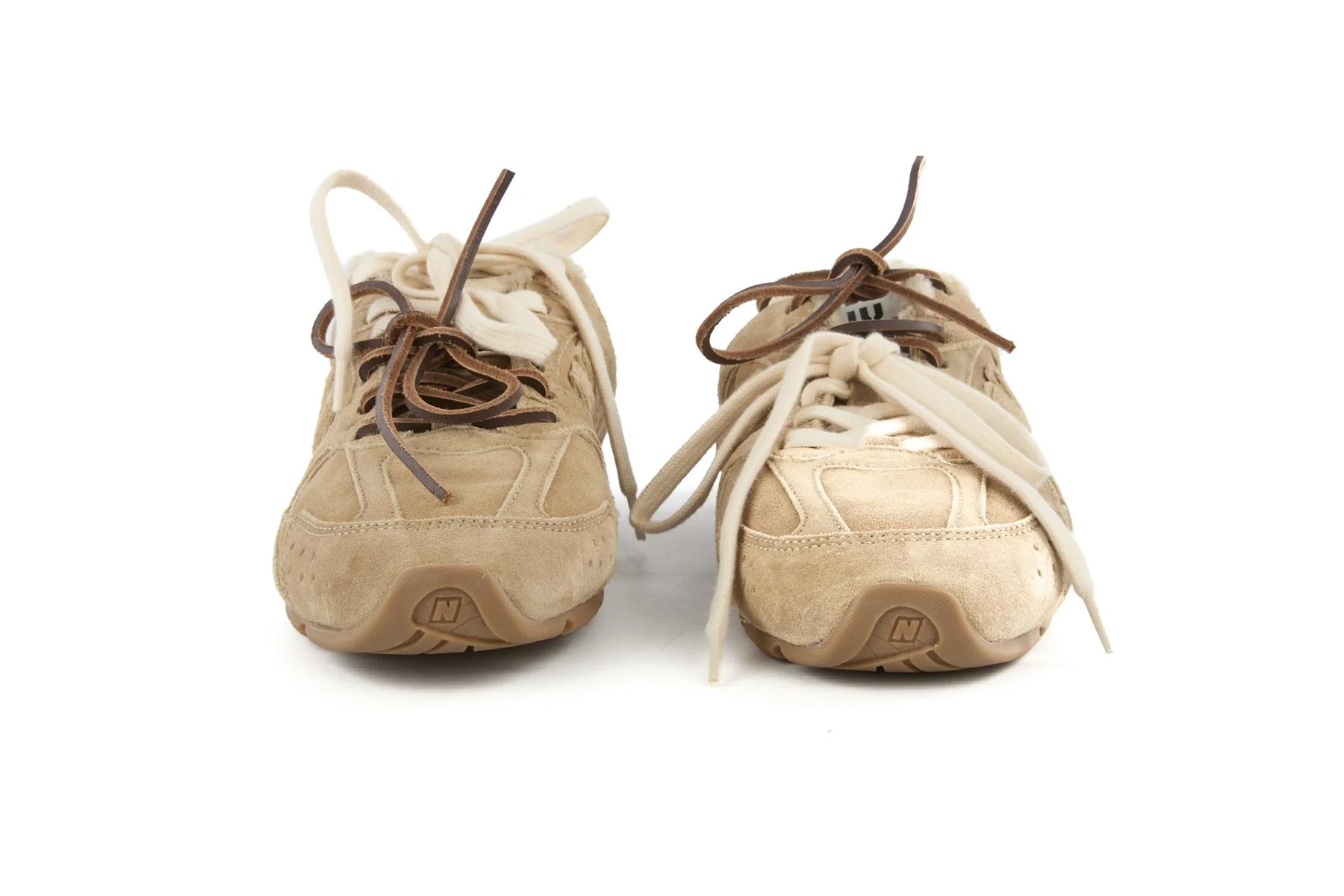 NEW BALANCE + MIU MIU BEIGE 530 SL SUEDE SNEAKERS EU 38 UK 5 US 8 - Image 3