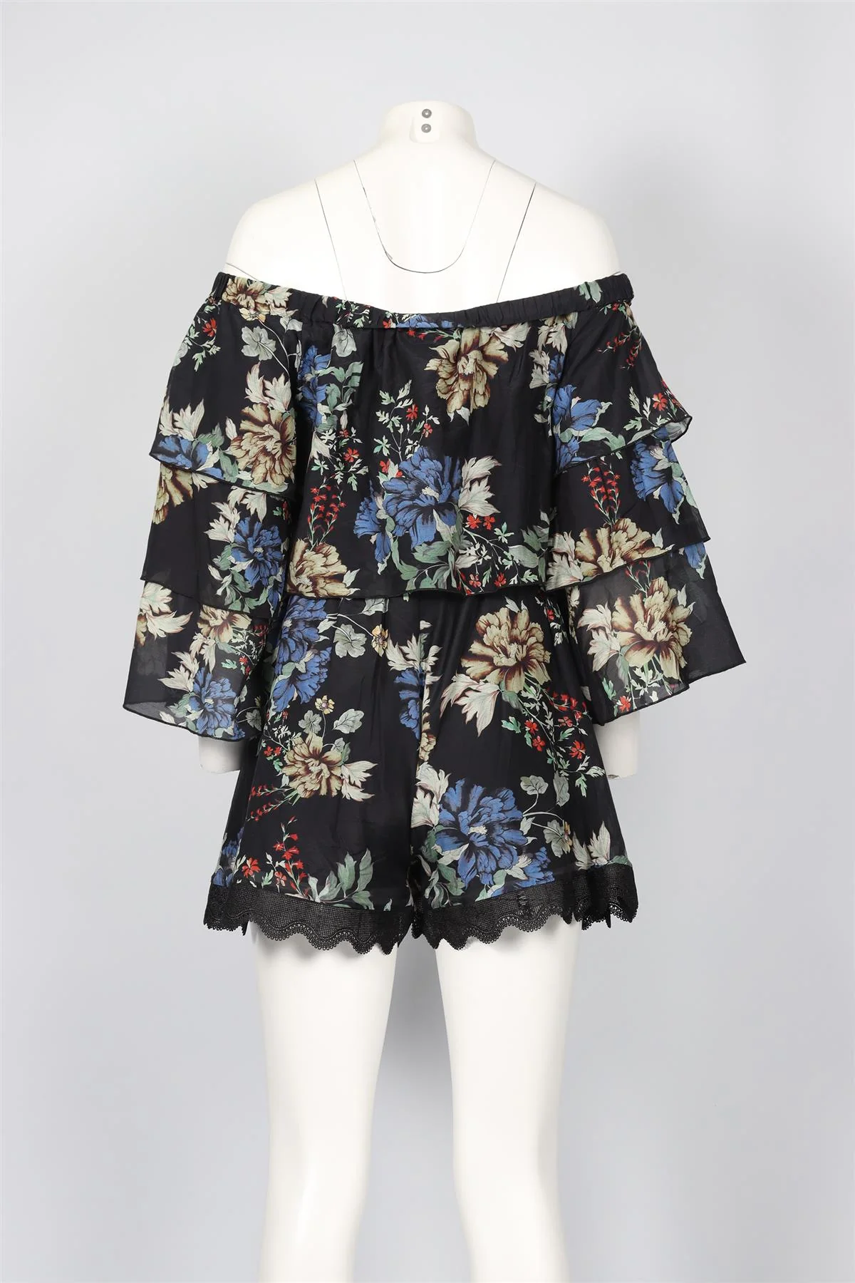NICHOLAS BLACK COTTON BLEND PLAYSUIT MEDIUM - Image 4
