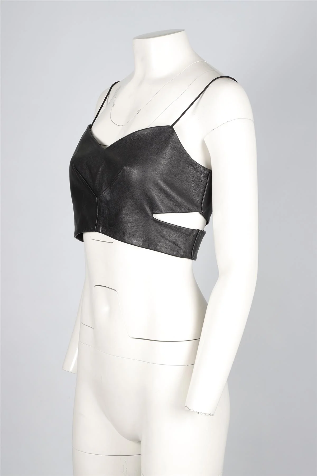 NICHOLAS BLACK LEATHER TOP UK 10 - Image 3