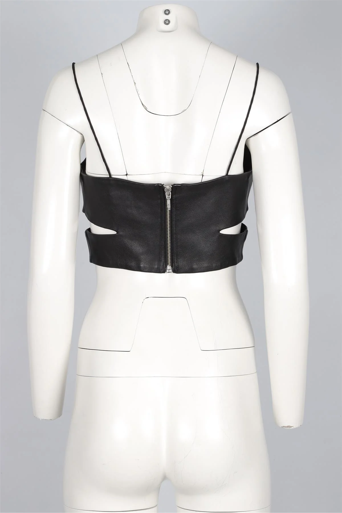 NICHOLAS BLACK LEATHER TOP UK 10 - Image 4