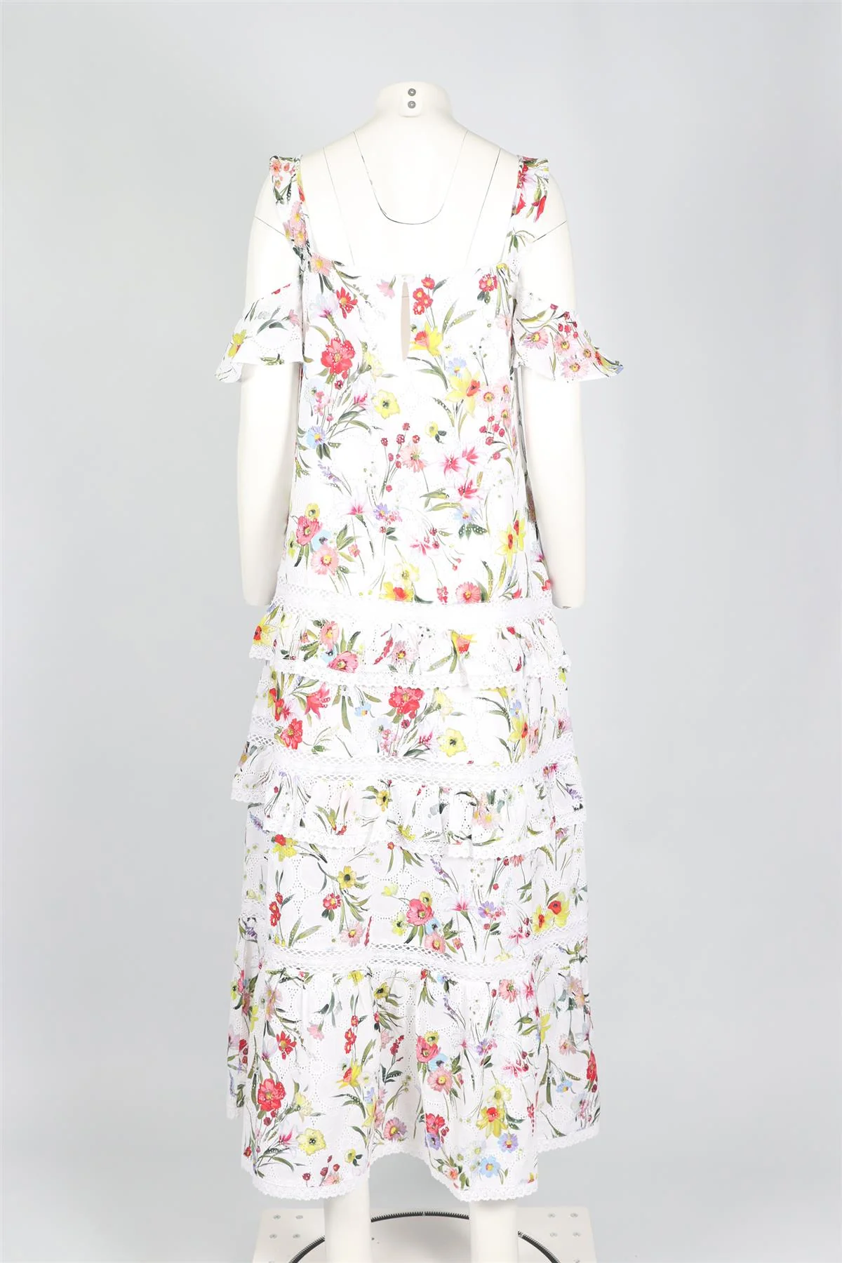NICHOLAS MULTICOLOURED COTTON MAXI DRESS MEDIUM - Image 4