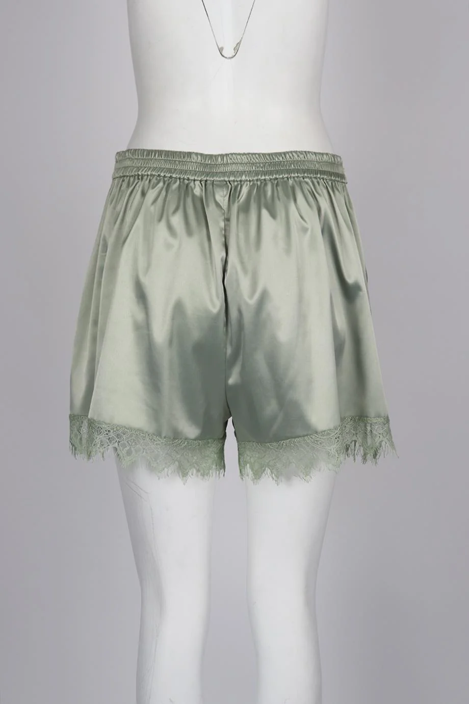 NIGHT NIGHT BY JONATHAN SIMKHAI LACE TRIMMED SATIN SHORTS LARGE - Image 4