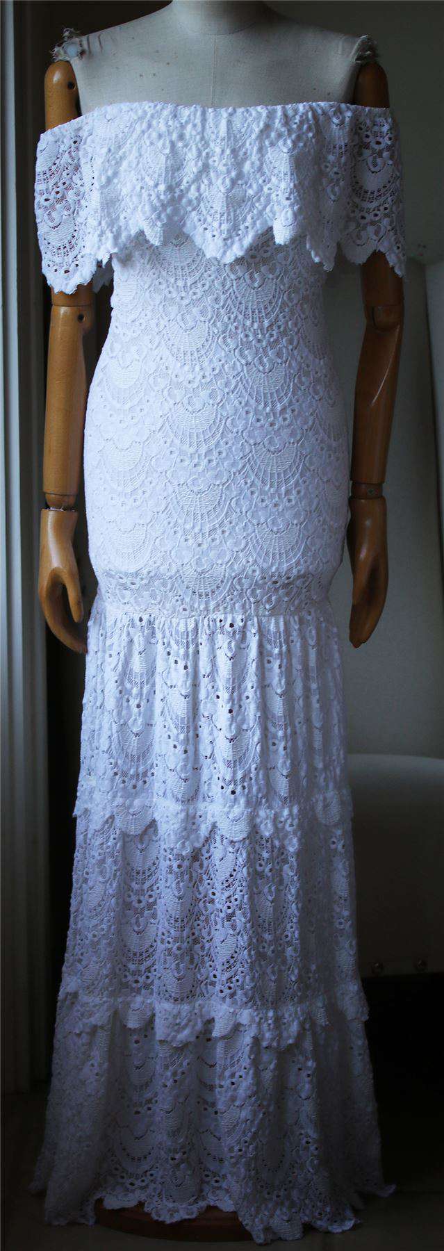 NIGHTCAP POSITANO CROCHET MAXI DRESS SMALL - Image 3