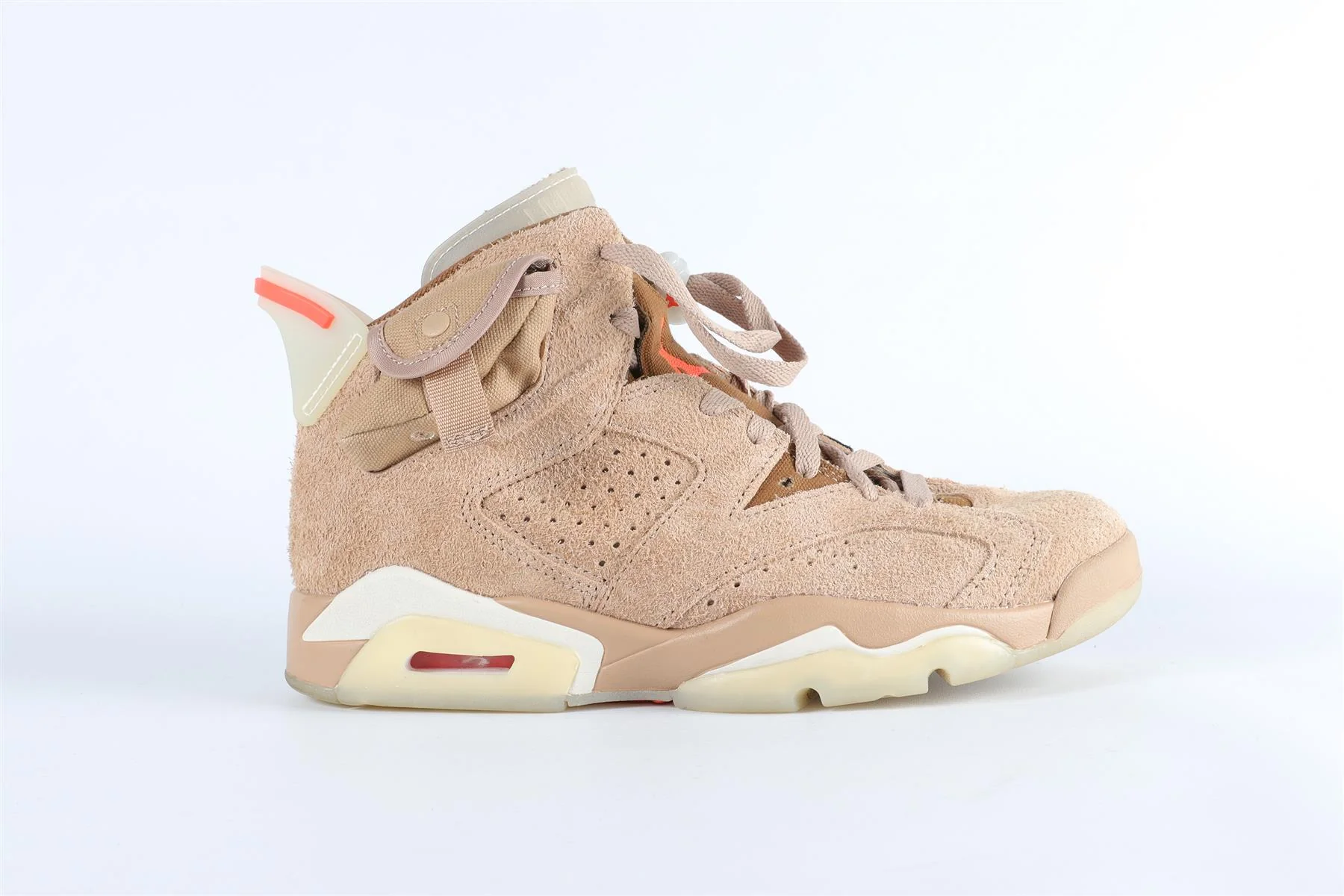 NIKE AIR JORDAN 6 TRAVIS SCOTT BRITISH KHAKI SNEAKERS EU 39, UK 6, US 6.5 - Image 2