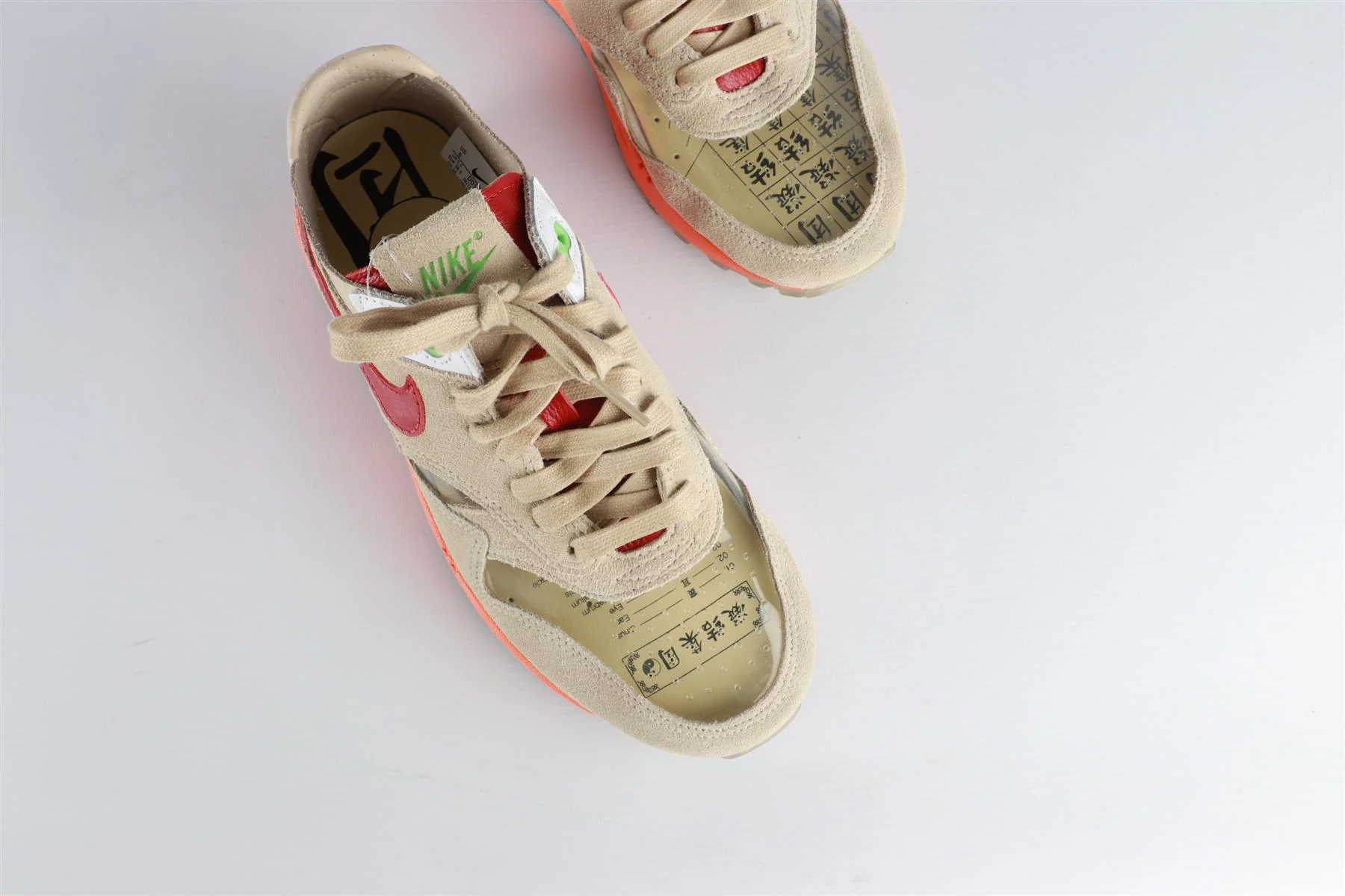 NIKE BEIGE AIR MAX 1 CLOT KISS OF DEATH SNEAKERS EU 38.5 UK 5.5 US 6 - Image 4