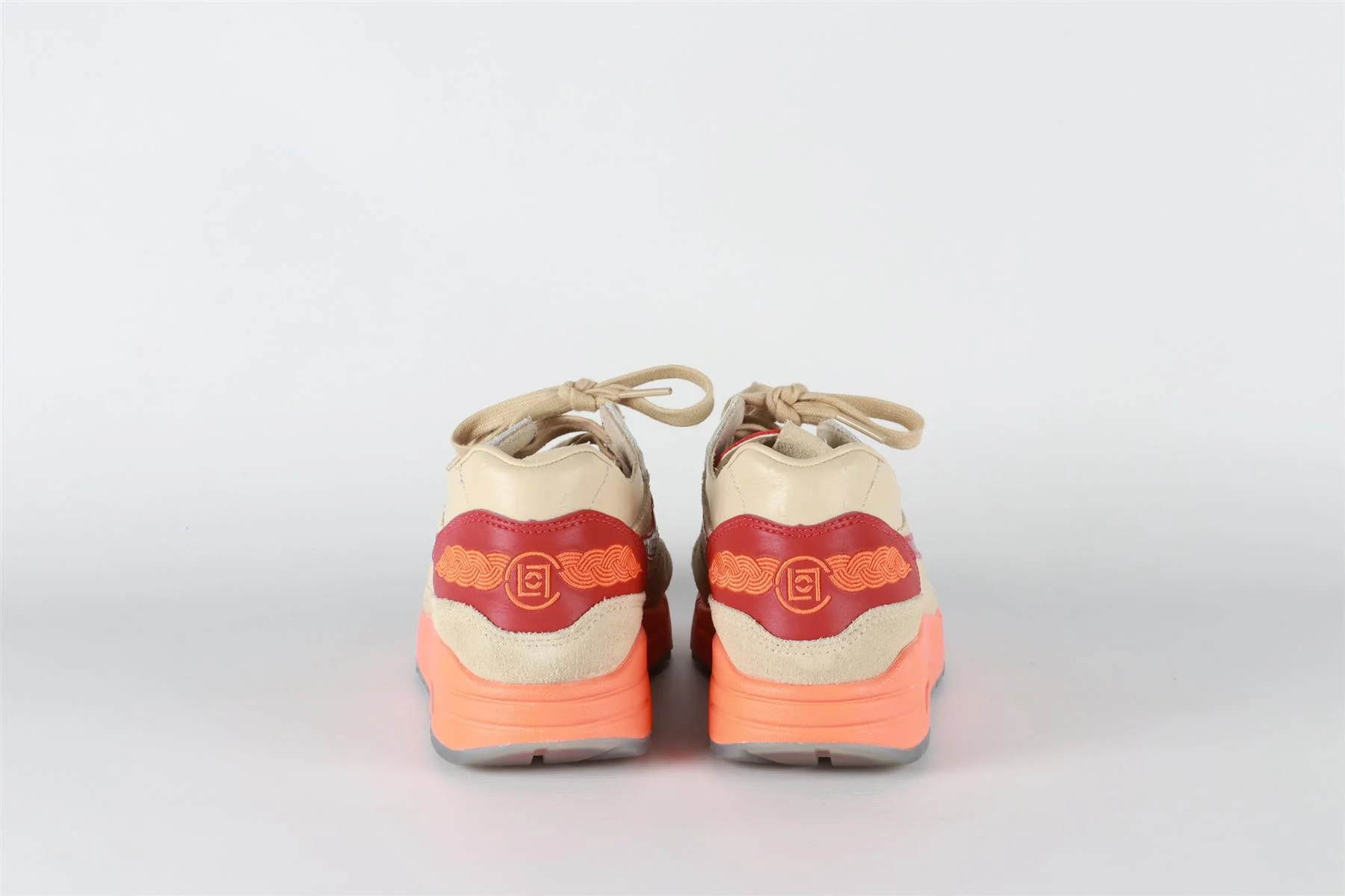 NIKE BEIGE AIR MAX 1 CLOT KISS OF DEATH SNEAKERS EU 38.5 UK 5.5 US 6 - Image 5