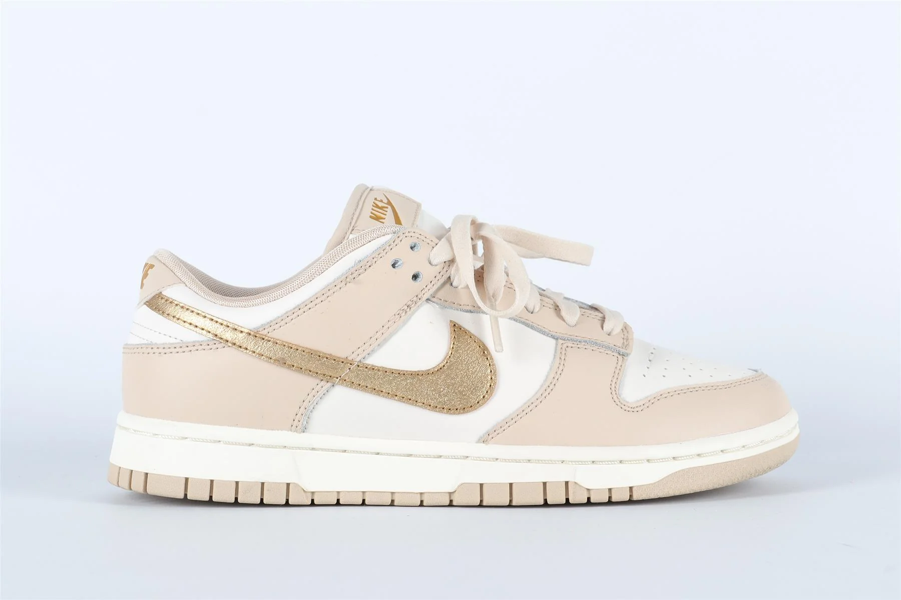 NIKE BEIGE DUNK GOLD SWOOSH SNEAKERS EU 39 UK 5.5 US 8 - Image 2